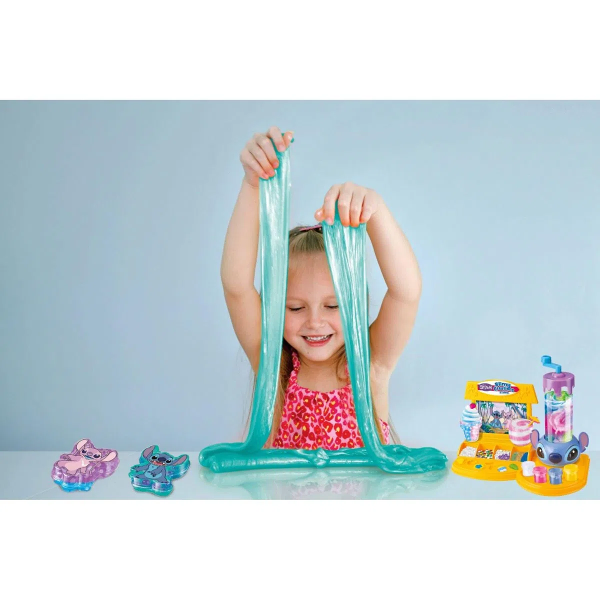 Lexibook, Disney Stitch, Studio Creazione di Slime, Bianco Rosa Blu Giallo, CRSLIM51D