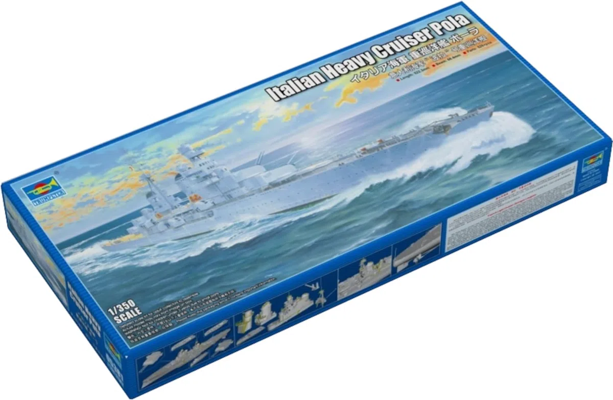Trumpeter 05381 Italian Heavy Cruiser Pola 1/350 - Kit di modellismo in plastica