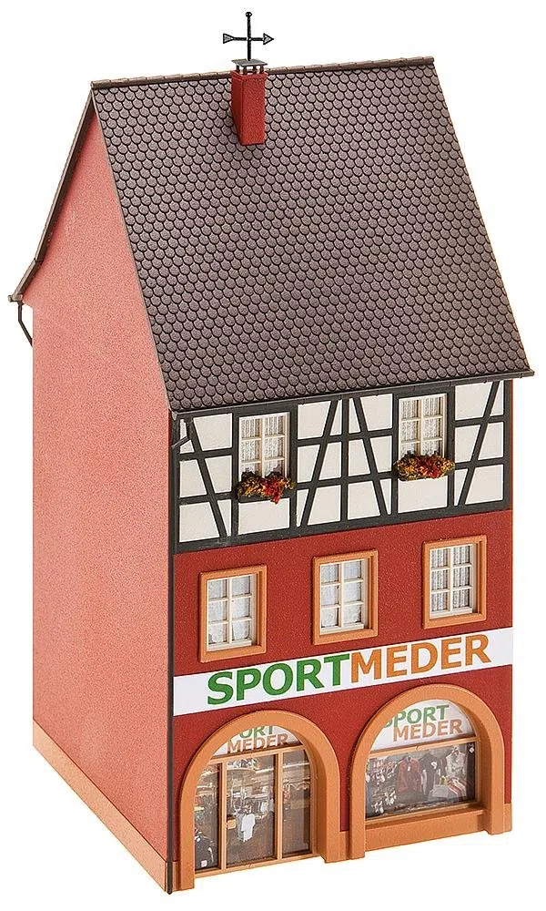 Faller 130498 - Kit da Costruzione in Scala Ho per casa della Città con Articoli Sportivi