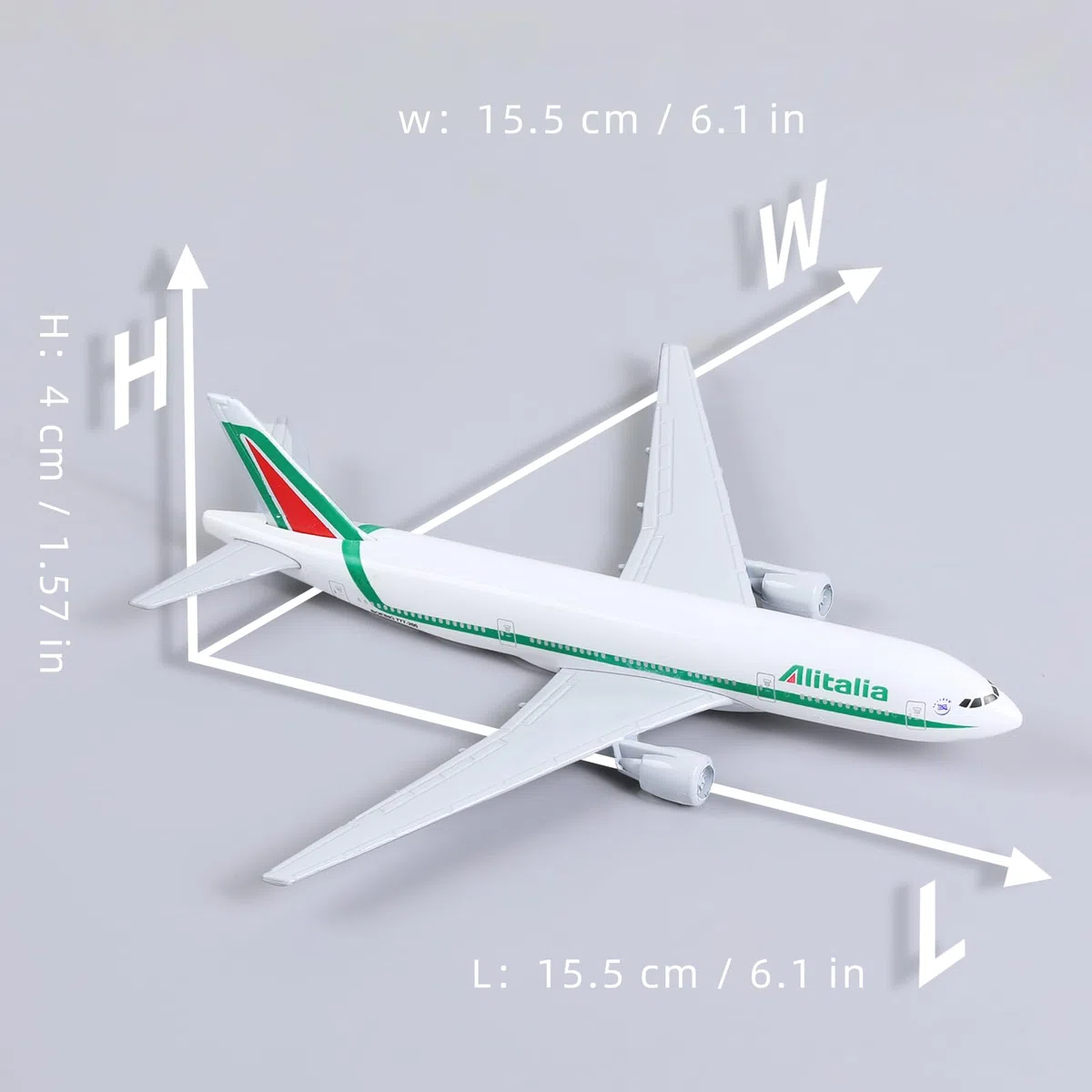 Boeing 777 Alitalia Italiana Airlines 1/400 Modello di aeroplano in metallo pressofuso con supporto Collezione di modelli di aeroplani per regalo per gli appassionati di aviazione