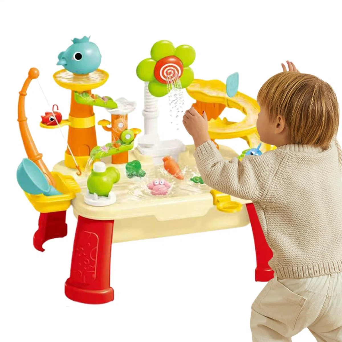 Tavolo Ad Acqua - Giocattolo Estivo Con Pompa Elettrica | Tavolo Per Attività Acquatiche Per Bambini | Per Ragazzi E Ragazze, Bambini In Età Prescolare, Cortile, Patio, Spiaggia, Campeggio, Asilo