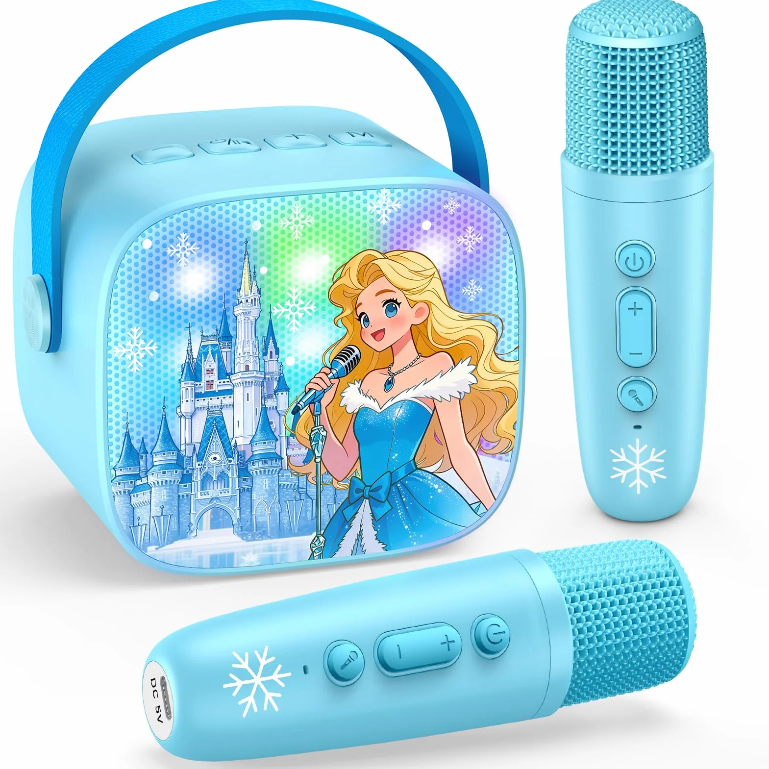 Braxel Microfono Karaoke per Bambini 3-12 Anni Bluetooth Luci LED Effetti Vocale Giocattolo Musicale