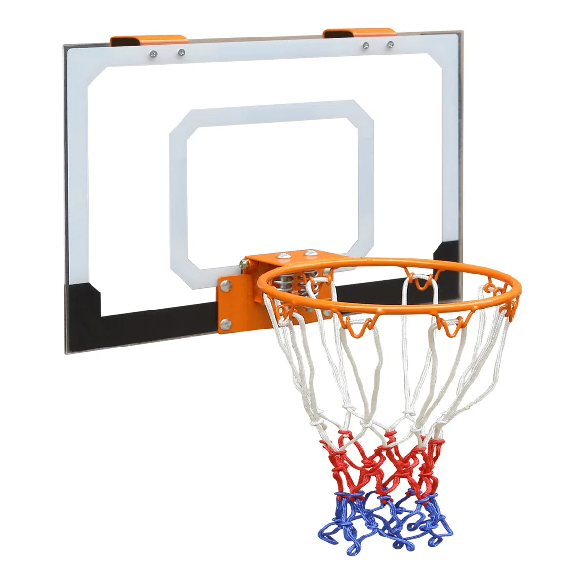 Basketball Hoop a parete, 18 "x 12" sfondo trasparente infrangibile, rete per tutte le intemperie, porta a parete Indoor Outdoor Basketball Game (Includere 1 palle e pompa dell'aria)