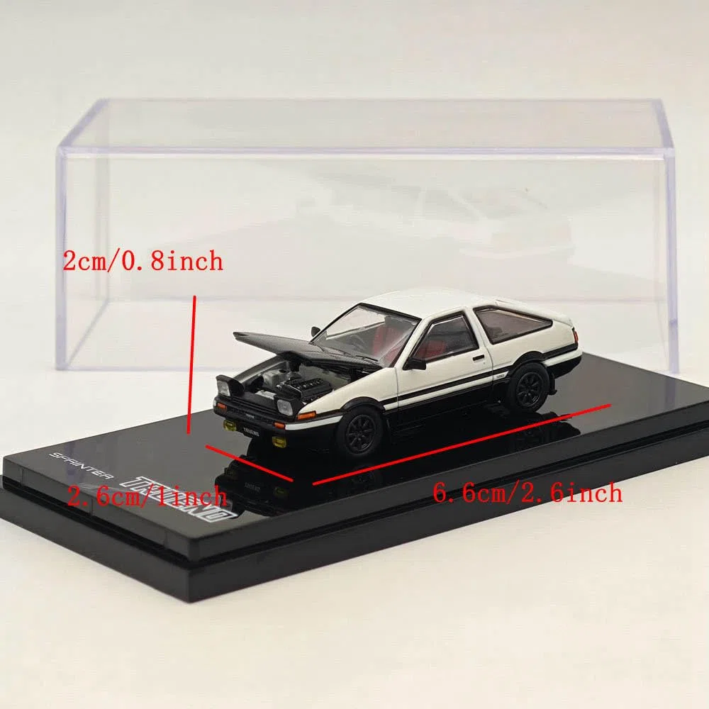 Hobby Japan 1/64 per Sprinter Trueno GT APEX (AE86) JDM Style con cofano in carbonio bianco HJ641052BWB Diecast Model Car Collection Auto Toys Gift