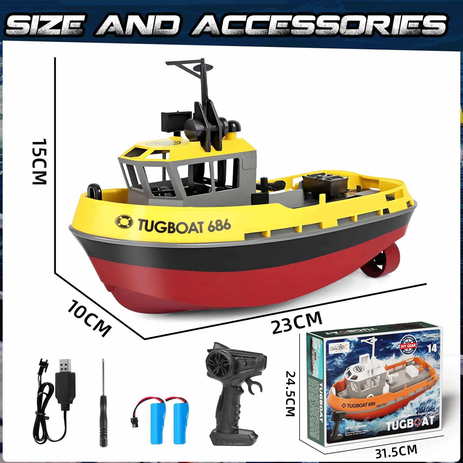 FORMIZON Barca telecomandata, 1:72, modello di simulazione fai da te, barca RC con luci LED, 2,4 GHz, giocattolo nave telecomandata RC, giocattolo da piscina per bambini e adulti