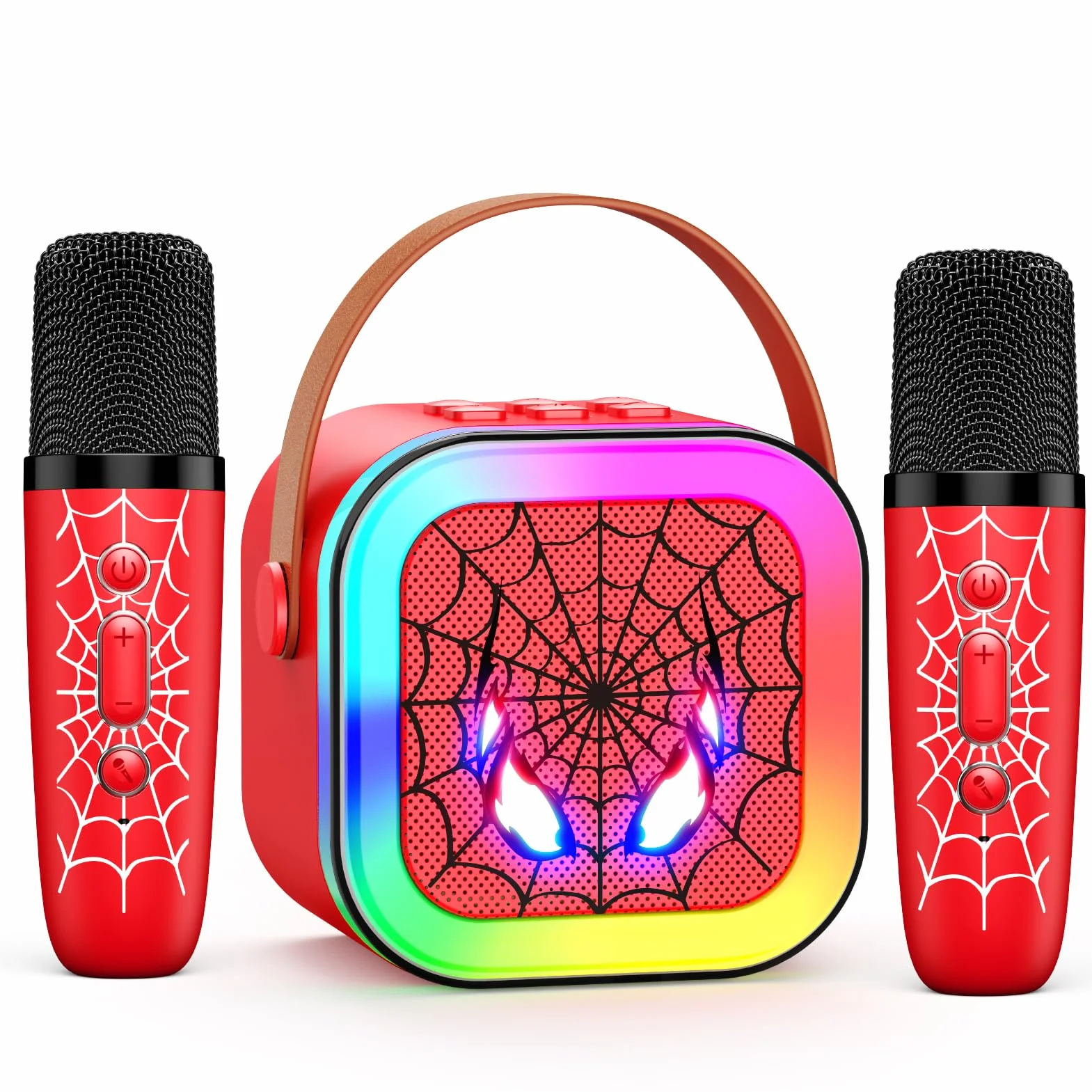 Braxel Set Microfono Karaoke per Bambini con 2 Microfoni Bluetooth Luci e Suoni Giocattolo Musicale 3+ Anni