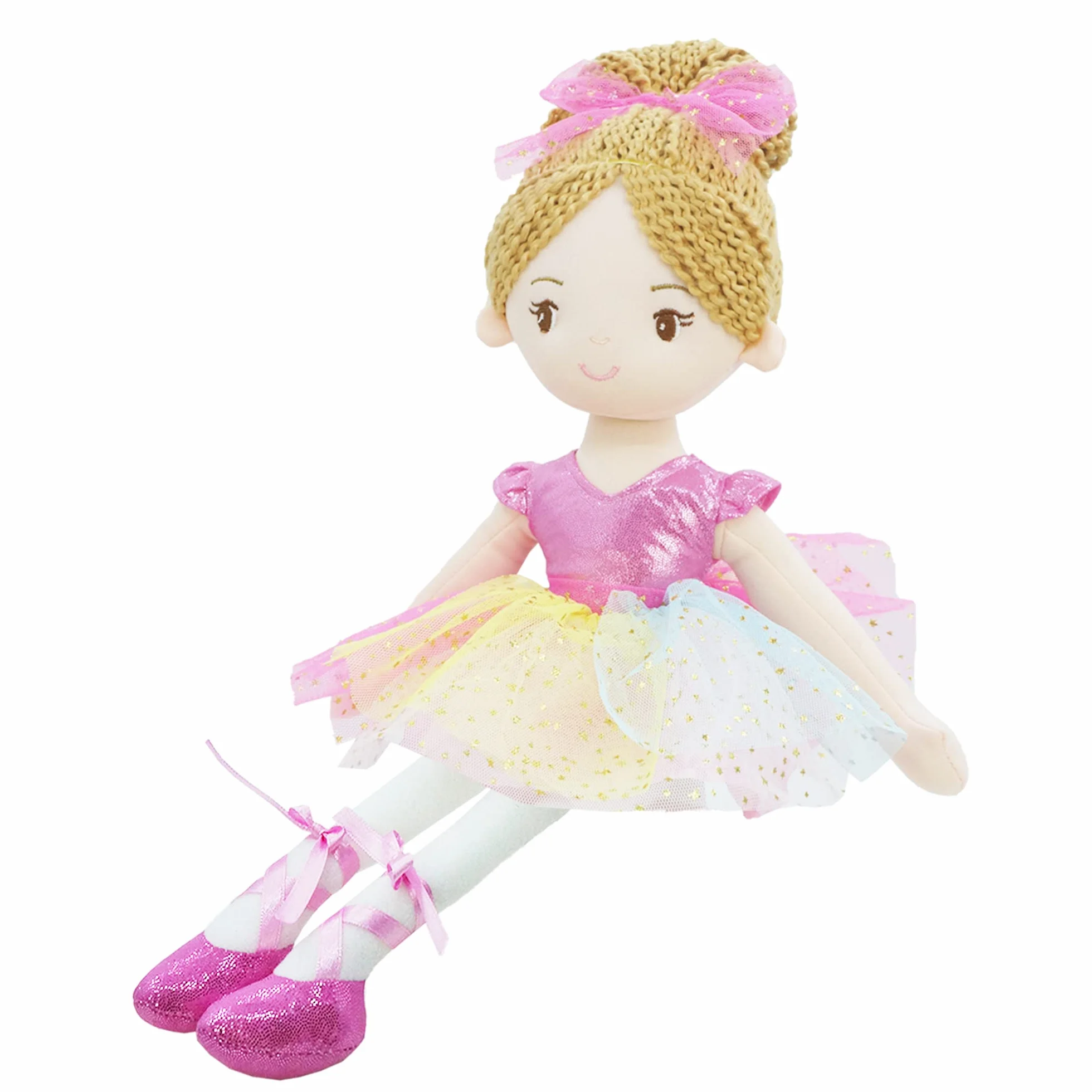 40 cm Ballerina Principessa Polina - Bambola di peluche piena - vestito rosa - regalo per bambine