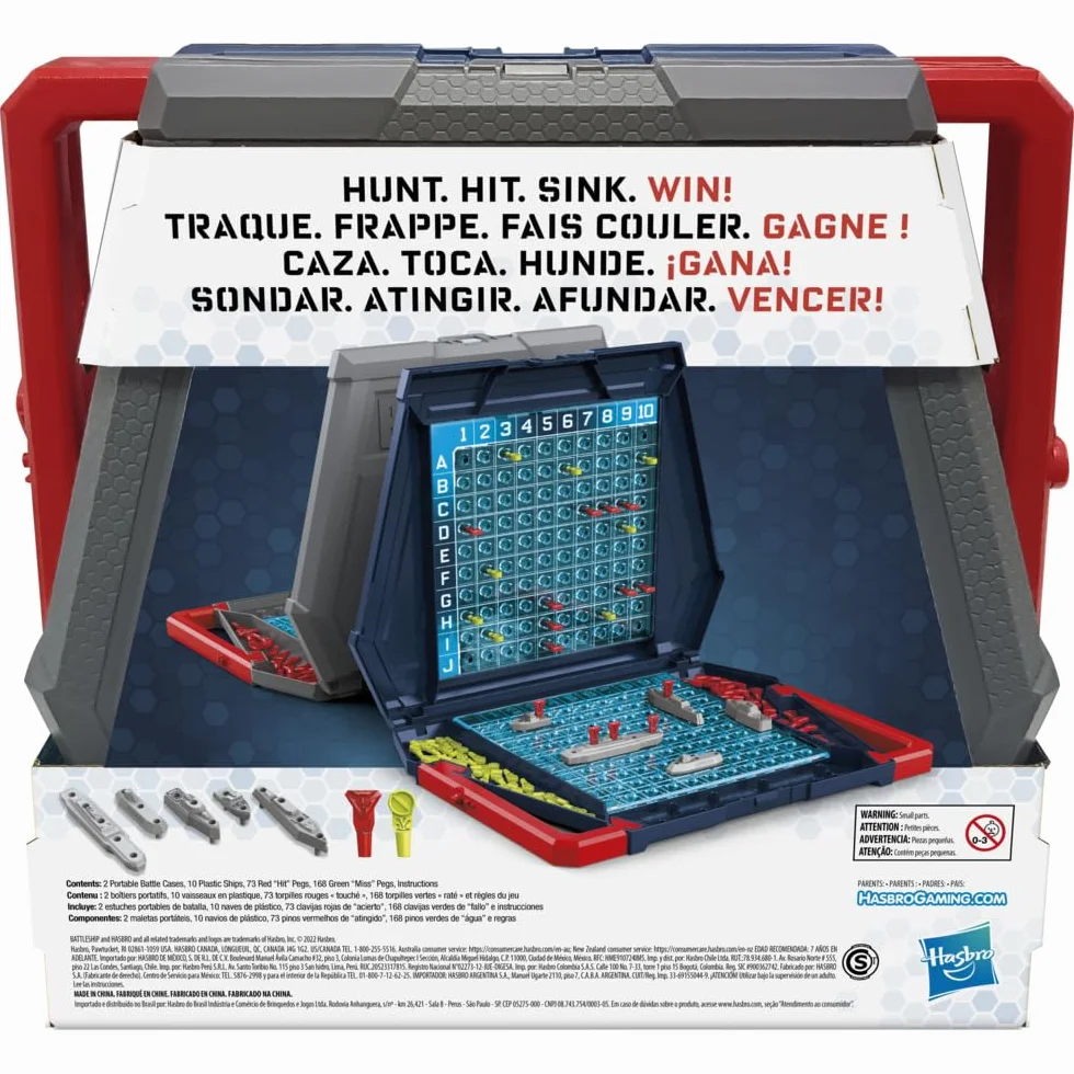 Hasbro Gaming Affonda la flotta, gioco da tavolo classico, gioco di strategia per bambini e bambine dai 7 anni in su, divertente gioco per bambini per 2 giocatori