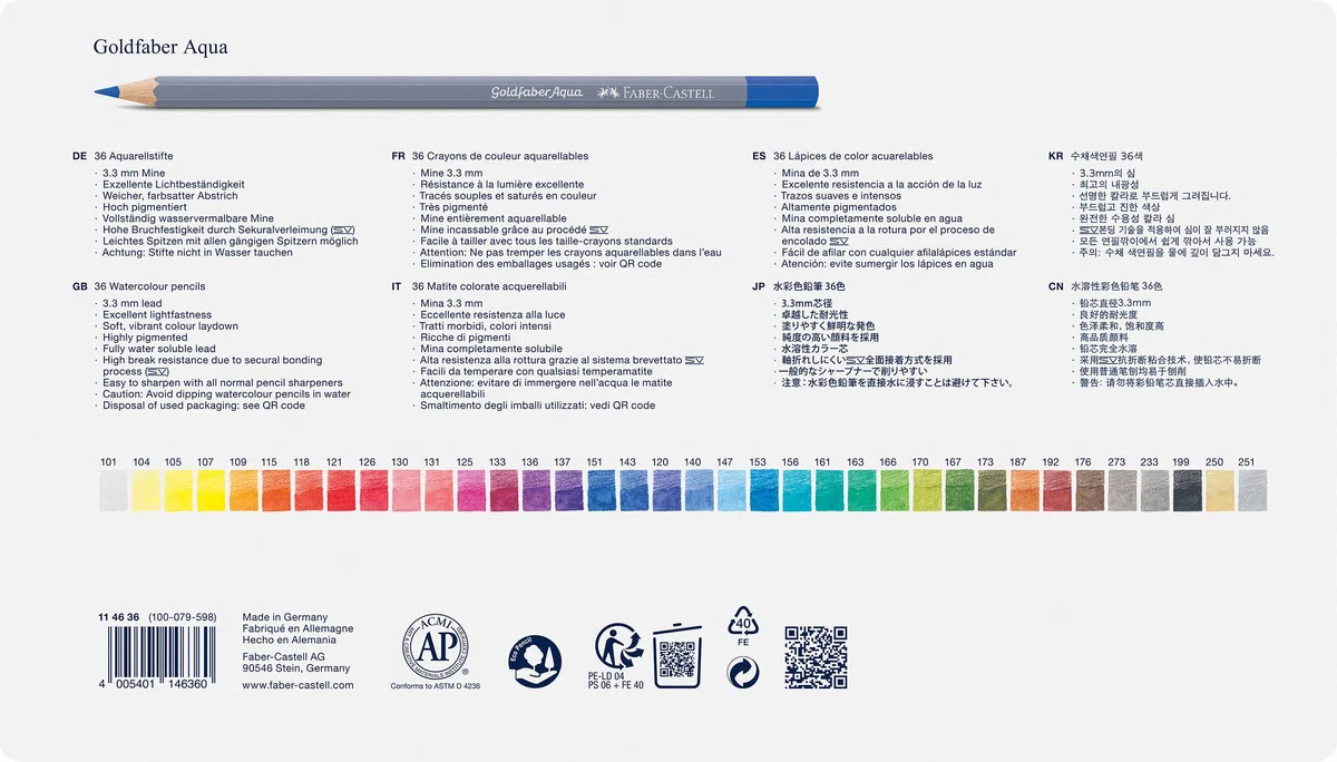 Faber-Castell 114636 Matite Colorate, 36