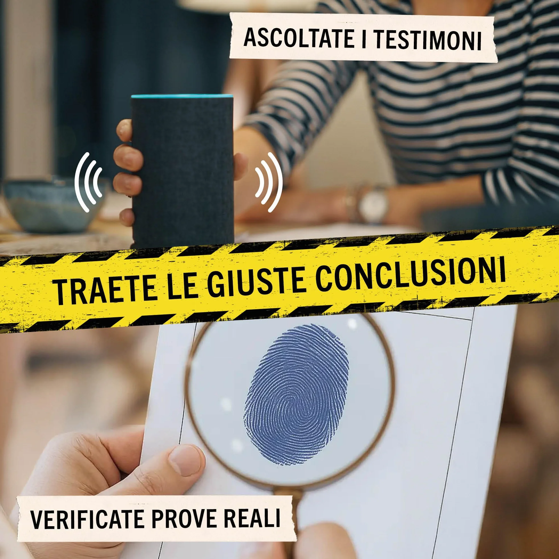Hidden Games Luogo del Reato – Sotto lo stesso tetto – Gioco poliziesco, simile a Escape Room per il tavolo, risolvi un caso, gioco poliziesco, caso da risolvere, cold case