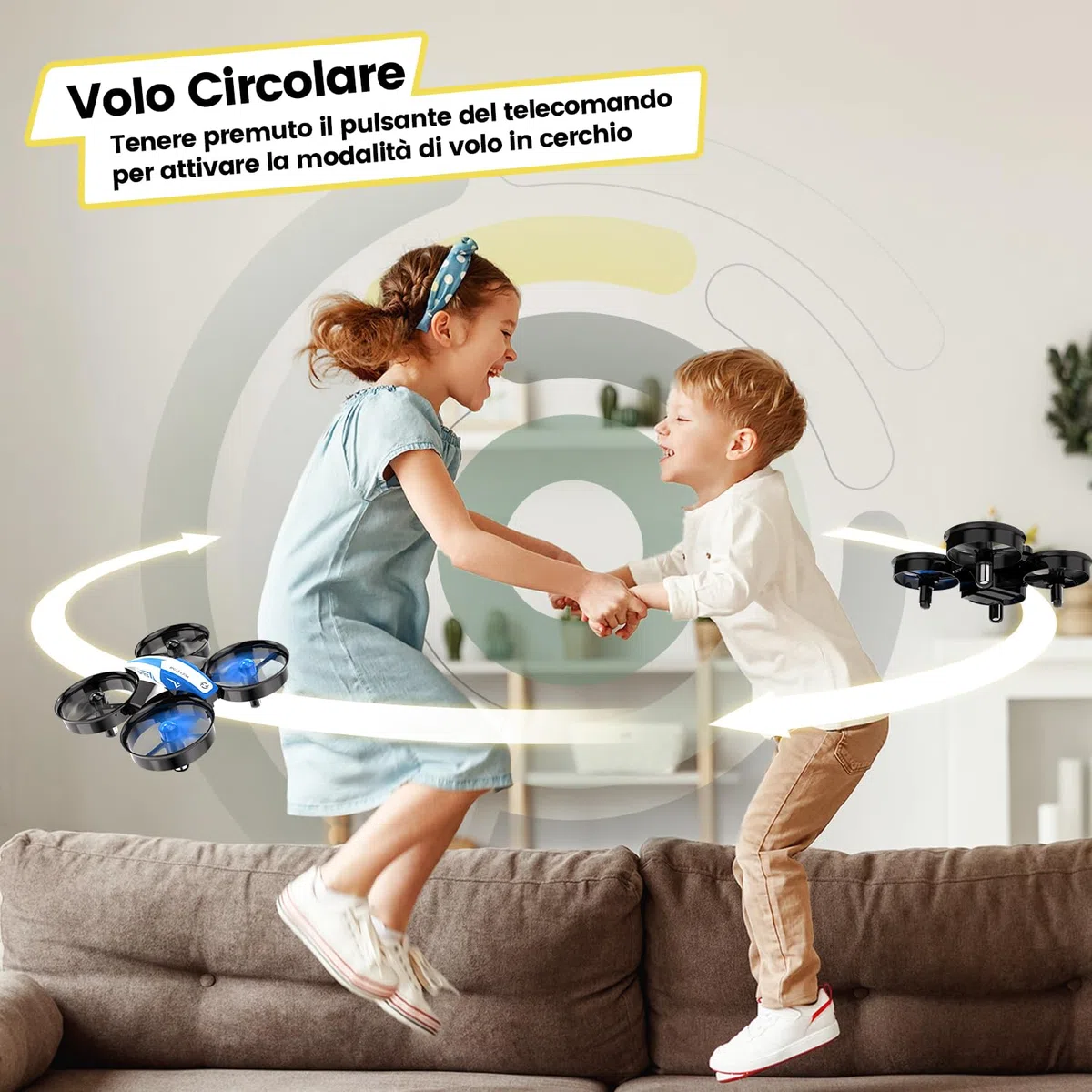 Holy Stone HS210 Mini Drone per Bambini e Principianti RC Nano Quadcopter Indoor Piccolo Elicottero con Hovering Automatico, 3D Flip e 3 Batterie, Grande Giocattolo Regalo per Ragazzi e Ragazze, Blu