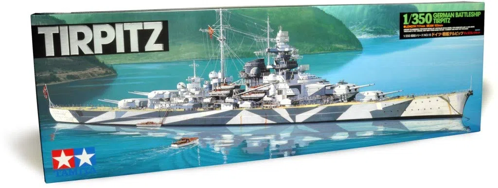 Tamiya 300078015 - Nave da guerra tedesca della seconda guerra mondiale, Tirpitz, 1:350