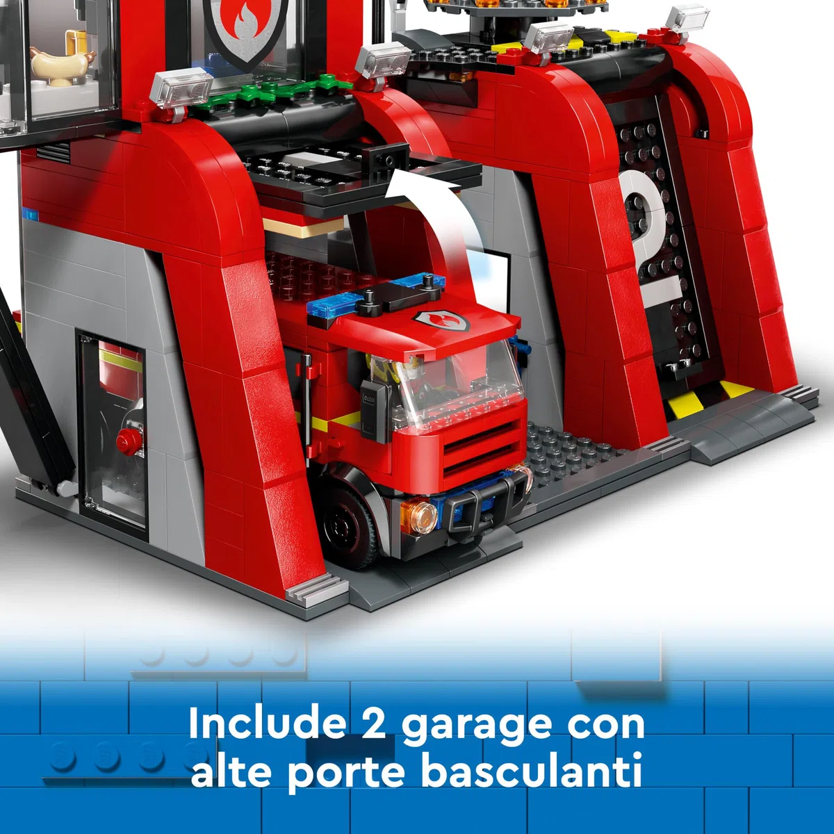 LEGO City Caserma dei Pompieri e Autopompa, Stazione con Camion Giocattolo d'Emergenza, 6 Minifigure, Cane e Accessori, Gioco d'Azione dei Vigili del Fuoco per Bambini e Bambine da 6 Anni in su 60414