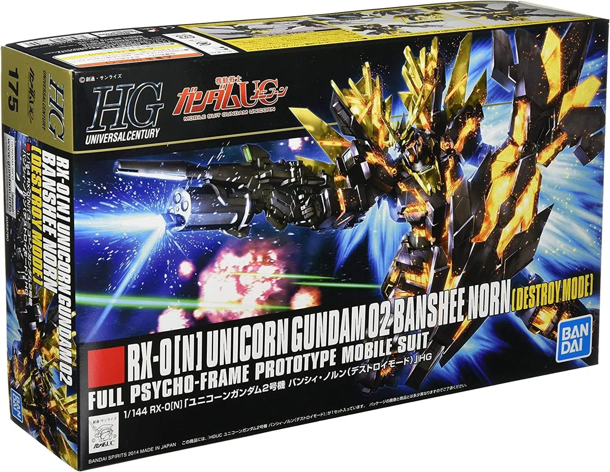 GUNDAM 1/144 HGUC Unicorn Gundam 02 Banshee Norn – Model Kit 13 cm