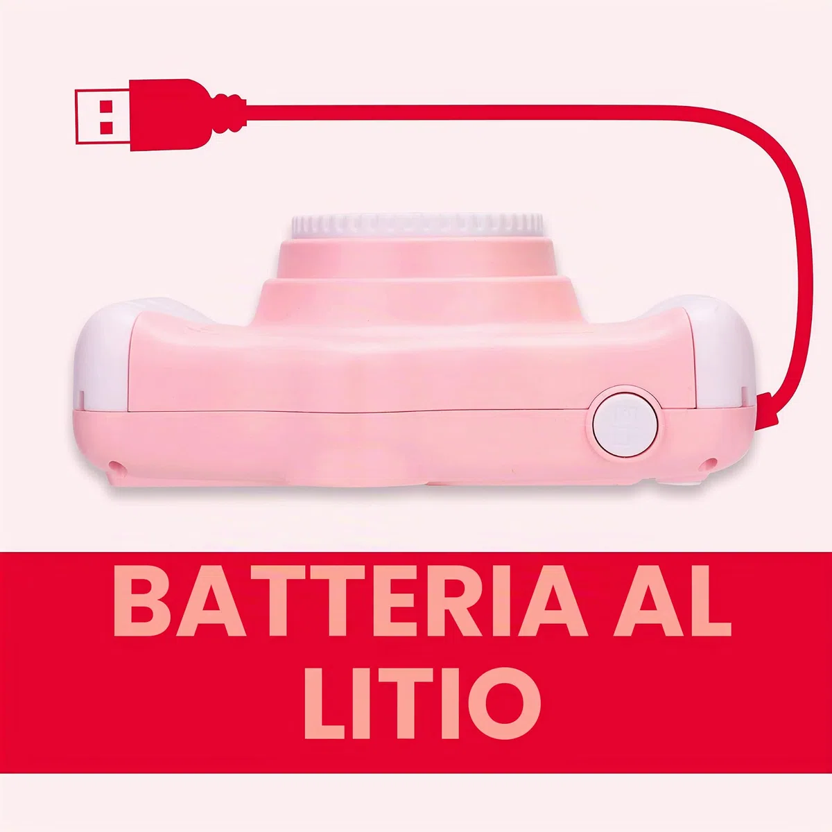 AgfaPhoto Macchina fotografica bambini | Realikids Cam 2 HD digitale per bambini con slot per schede SD | Batteria al litio e design ergonomico | Rosa fotocamera bambini con solida impugnatura