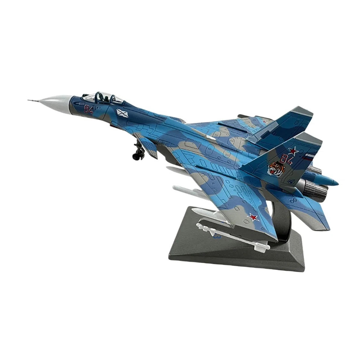 Diecast Alloy Aircraft SU-33 Fighter 1/100 Scala Display Modello da collezione con supporto per la decorazione della stanza Regalo di compleanno Ragazzi
