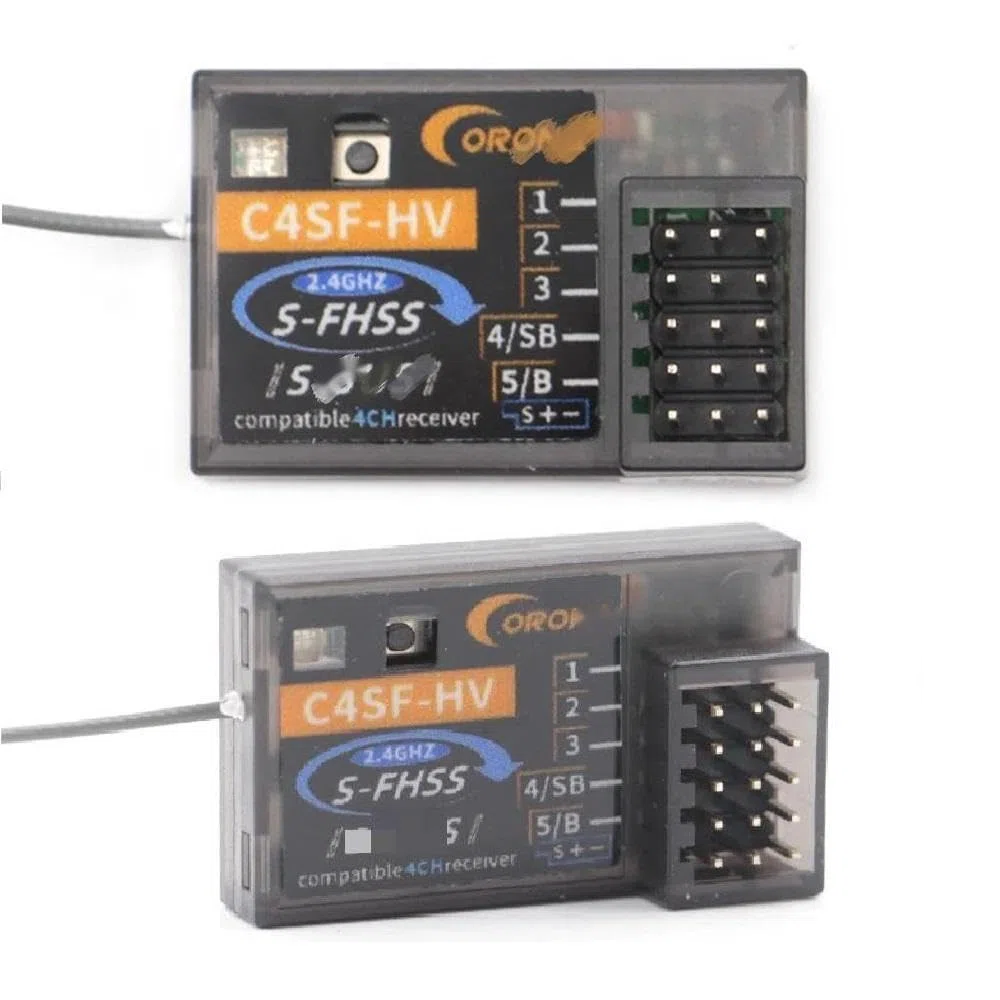 C4SF C4SF-HV 2.4GHz 4 canali S-FHSS/FHSS SBUS Ricevitore compatibile per FUTABA 3PV/7PX/4PLS/4PV/7PX/4PX ecc Modelli parti (2PCS C4SF-HV)