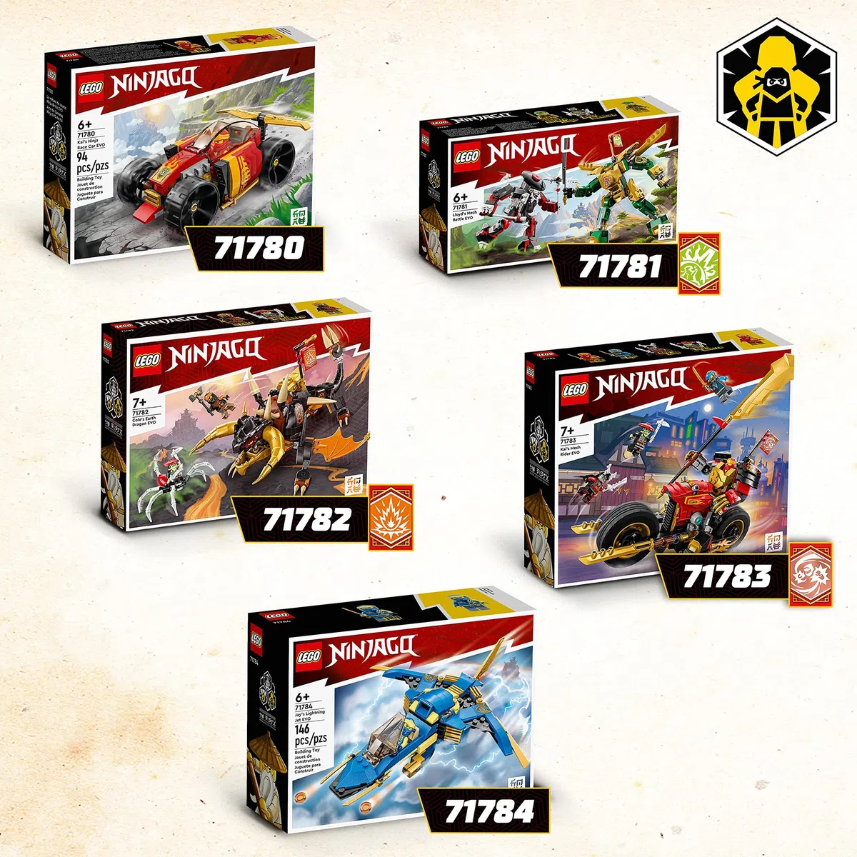 LEGO NINJAGO Mech da Battaglia di Lloyd - EVOLUTION, Set con 2 Action Figure e Potenziamenti, Giochi per Bambini dai 6 Anni in su con Minifigure 71781