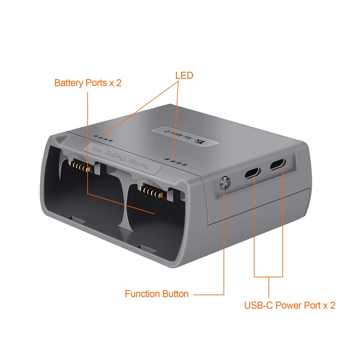 Caricabatterie per DJI Mini 4K/2,Mini SE Drone,Stazione di Ricarica a Due Vie,Ricarica 2 Batterie Sequenza, Caricatore Carica Batteria Accessori