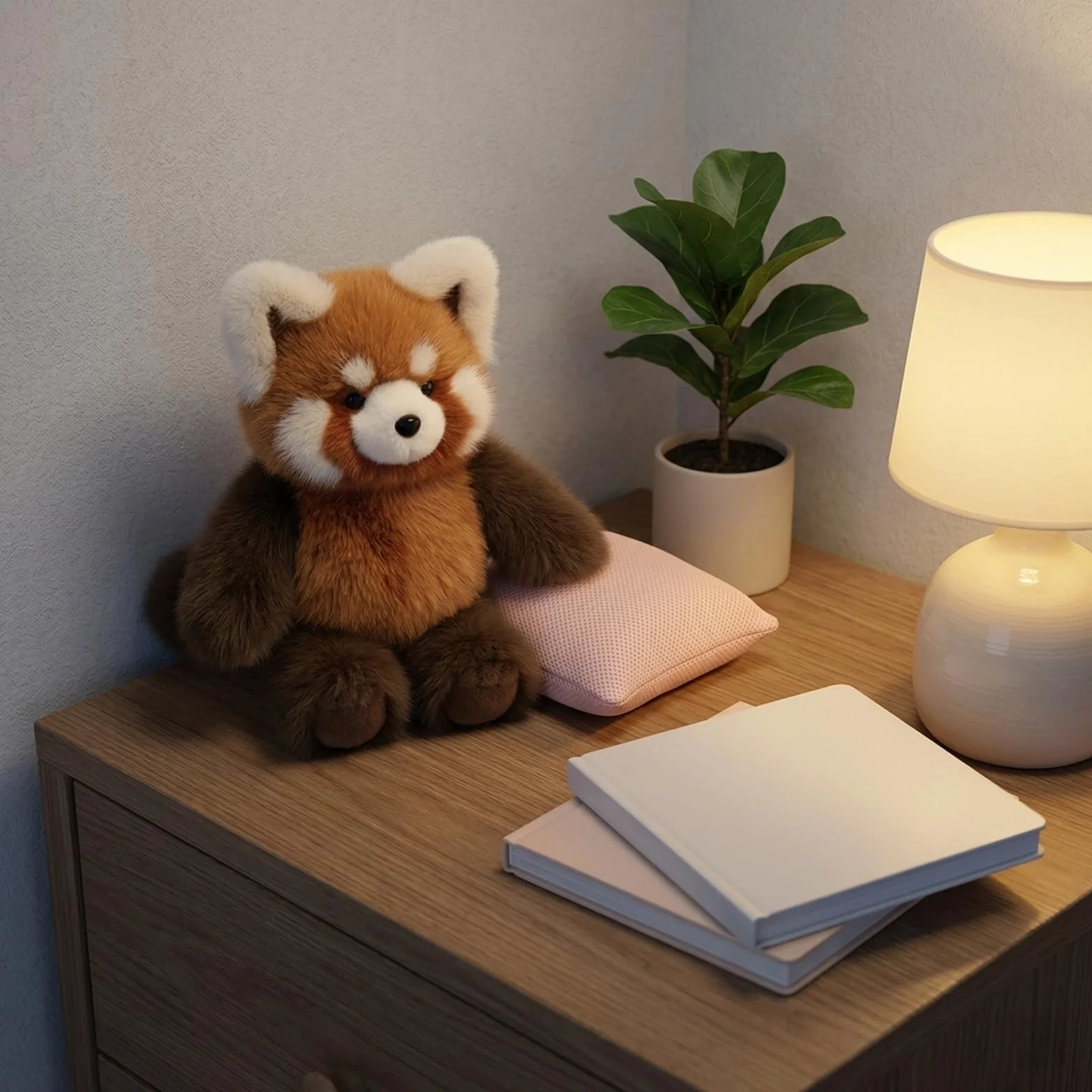 Peluche Panda - Peluche di Animali Rari Morbido - Cuscino da Abbraccio per Dormire, Bambola da Collezione a Forma di Panda in Stile Cartone Animato, Giocattolo per Bambini e Adulti