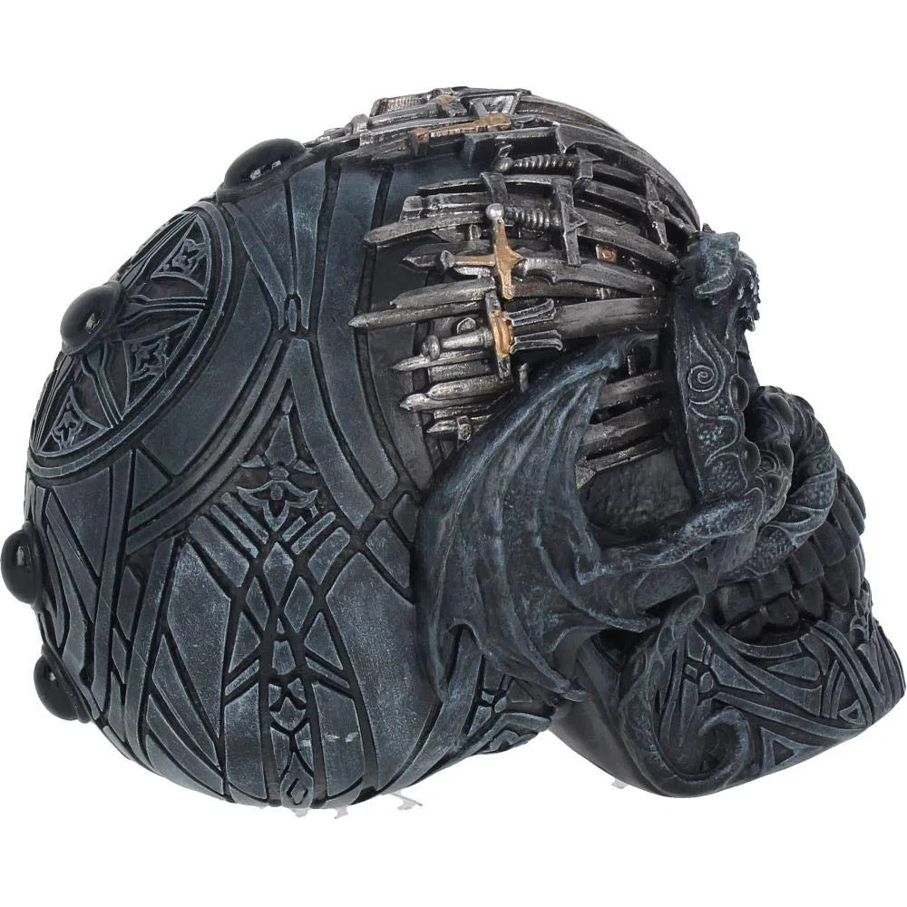 Nemesis Now Sword Skull - Statuetta in resina, 18,5 cm, colore: Nero