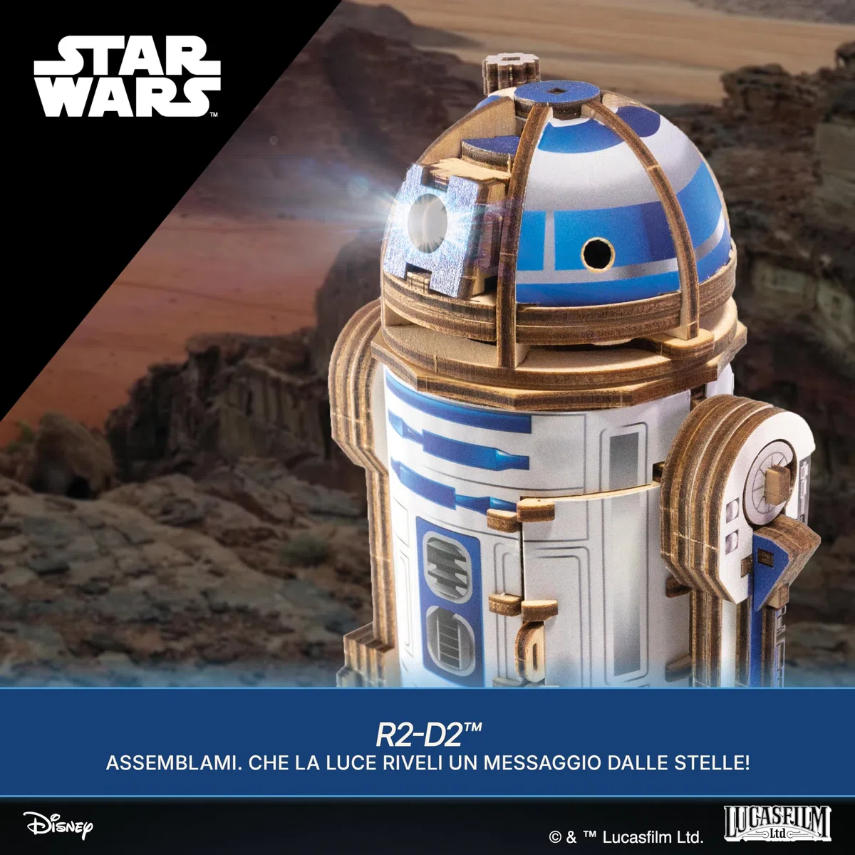 UGEARS Star Wars R2-D2 - Puzzle 3d in Legno, Modellismo da Costruire Adulti, Modellini Auto, Rompicapo Adulti, Puzzle di Legno, Costruzioni, Puzzle Star Wars Regalo Costruzioni Meccaniche, R2D2