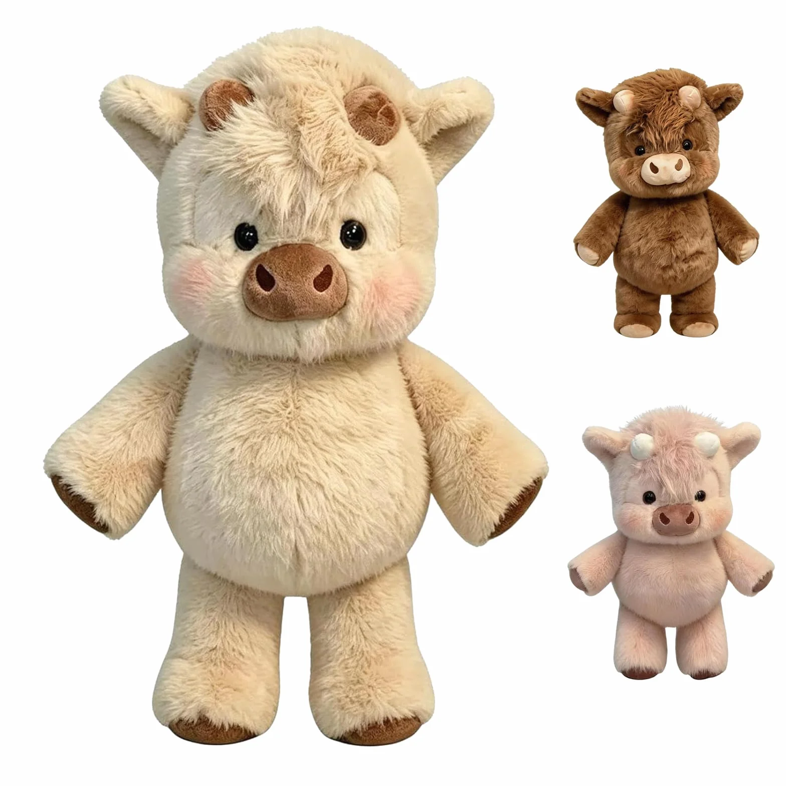 Peluche Che Corre, 45cm Peluche Di Cinghiale, Peluch Mucca, Vitello Che Corre Morbido Giocattolo, Bambola Da Collezione A Forma Di Pecora In Cartone Peluch Animato Per Ragazzi E Ragazze (B)