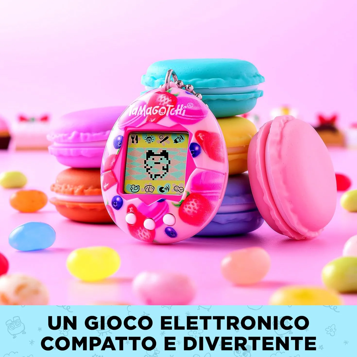 Tamagotchi Original Bandai Berry Delicious Virtual Pet LCD Screen Interactive Game Italian