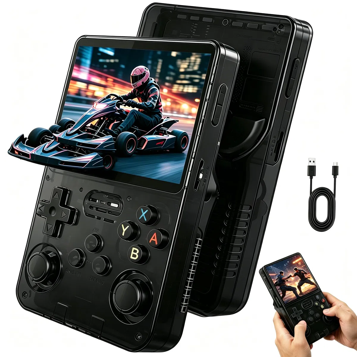 Console di gioco portatile 2026 - Console di gioco portatile retrò con oltre 22.000 giochi classici, schermo IPS da 3,5 pollici, perfetta per casa e viaggio