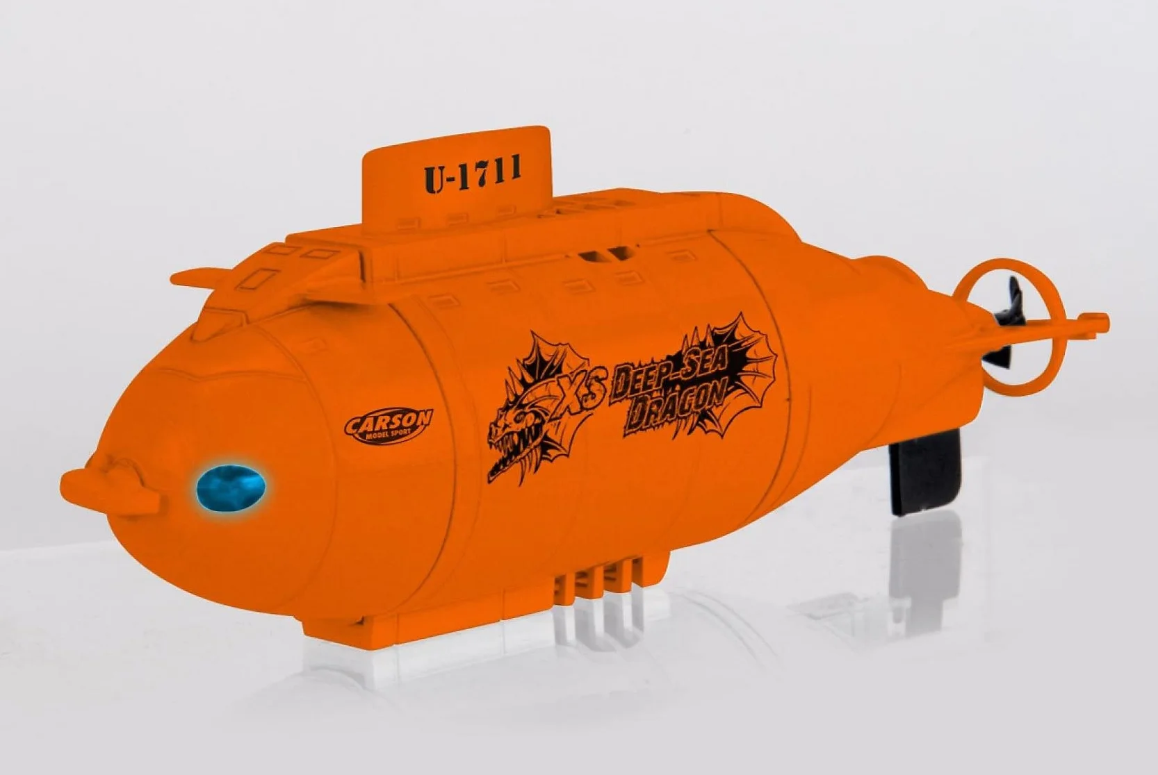 Carson 500707117 - Modellino XS Deep Sea Dragon 100% RTR(arancione), barca radiocomandata, barca radiocomandata