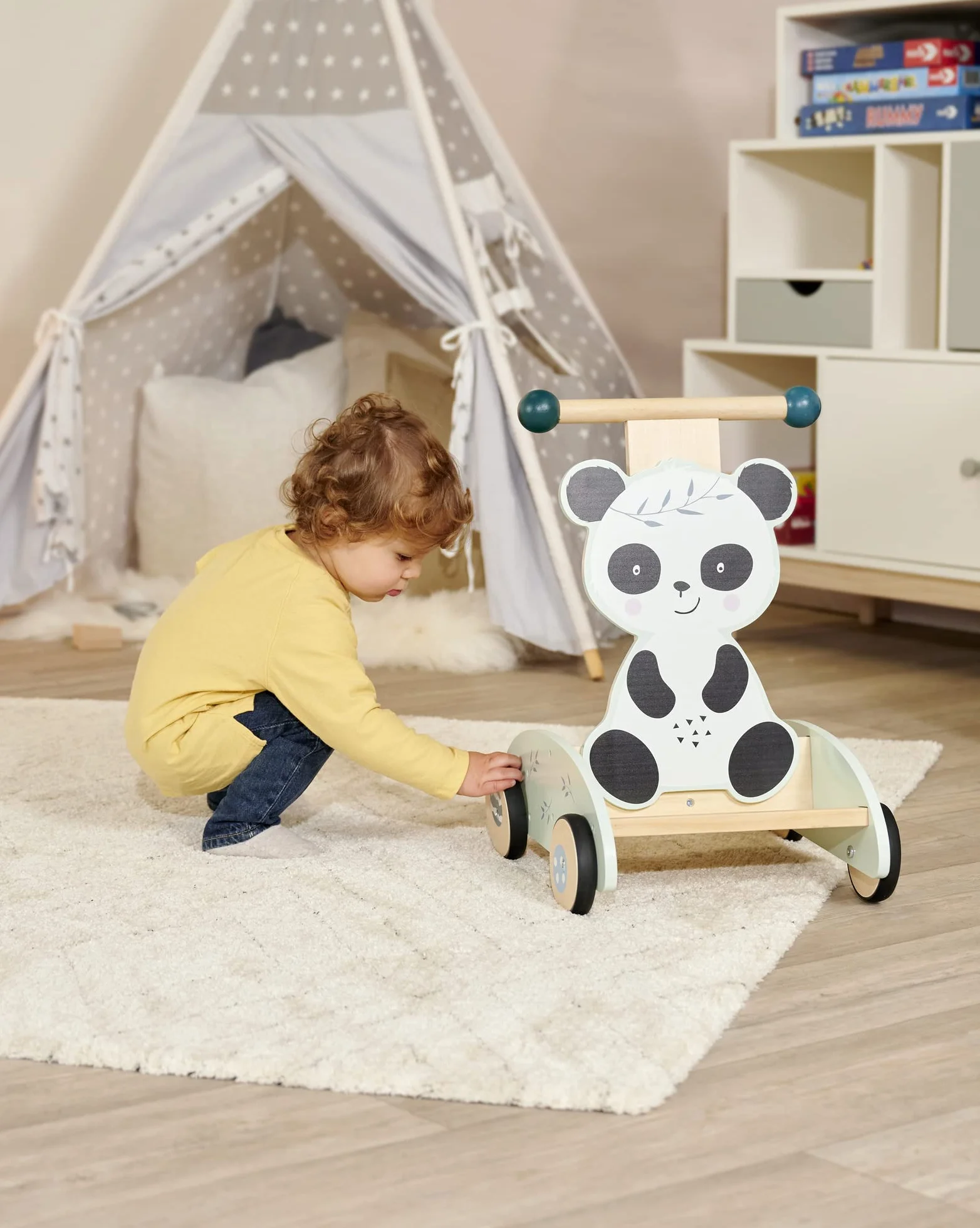 Eichhorn - Cavalcabile Panda, 100003810, + 1 anno, cm 34x40x52, in legno