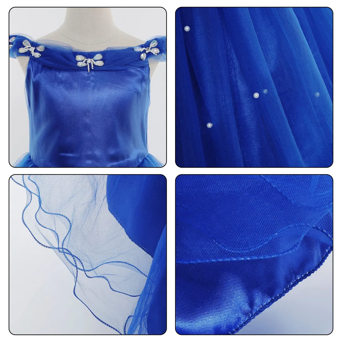 Ragazza Principessa Costume Manicotto a Sbuffo Festa Vestito Costume da per Bambina Halloween Cosplay Carnevale Festa Compleanno Abiti