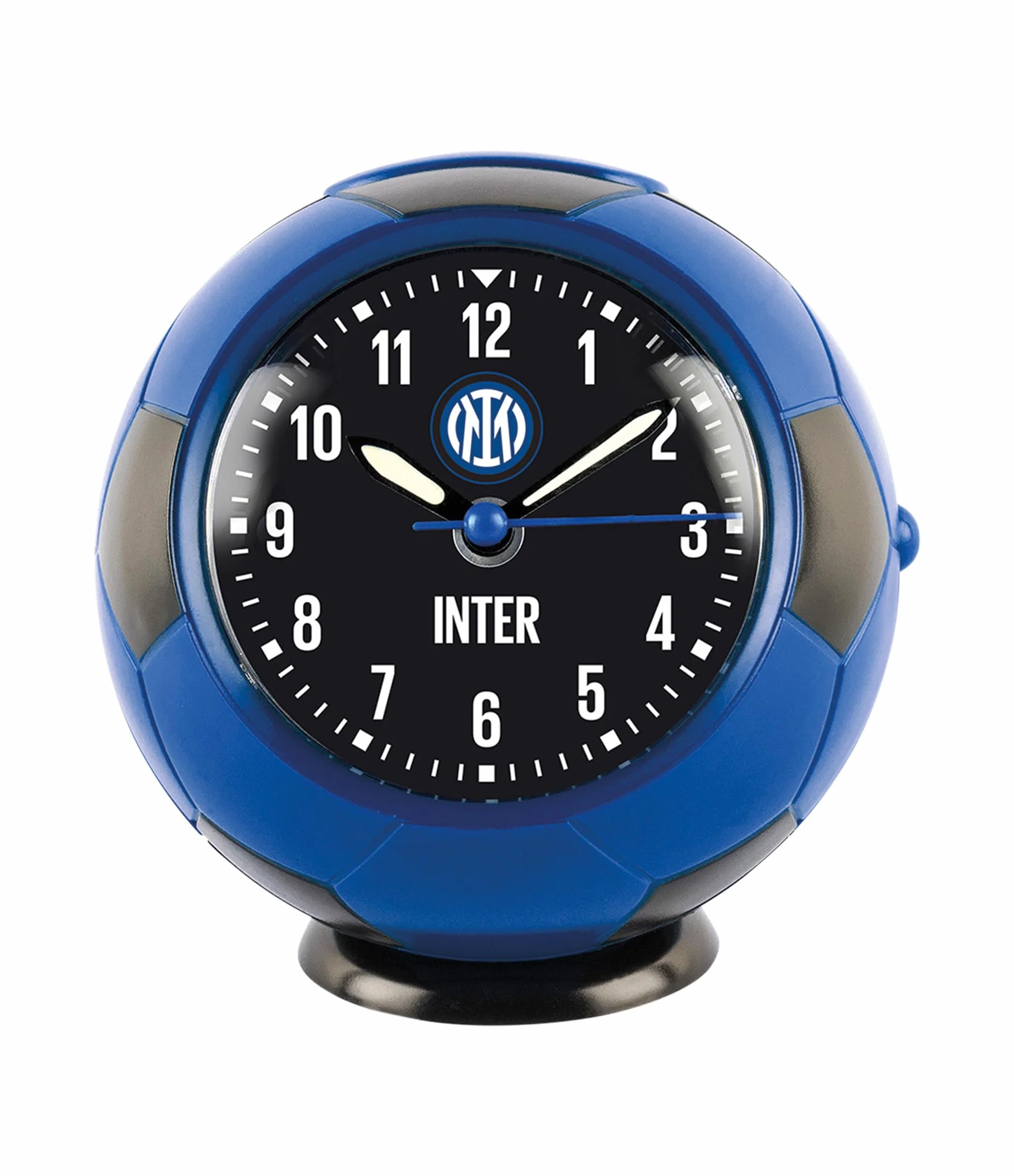 Seven Sveglia al Quarzo Inter a forma di Pallone, Nero Azzurro, Bambini e Ragazzi, Squadra di Calcio, Idea regalo per tifosi