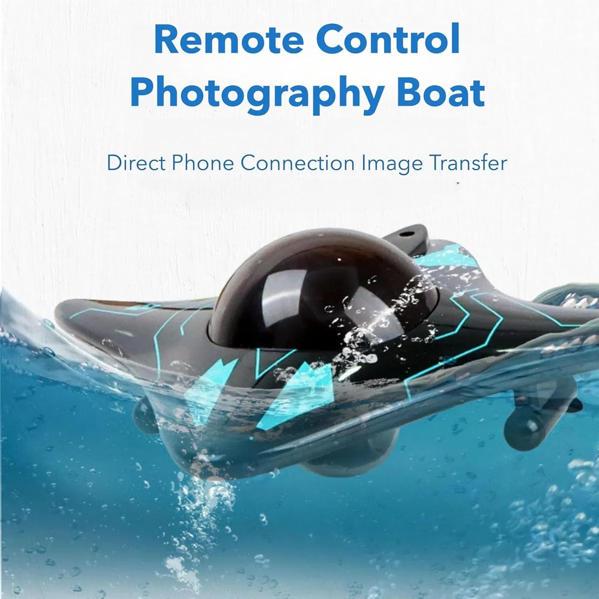 Drone subacqueo con fotocamera, Mini drone subacqueo Full HD 1080p con fotocamera e fari LED per visualizzazione in tempo reale, telecomando APP e connettività wireless, per esplorazione subacquea