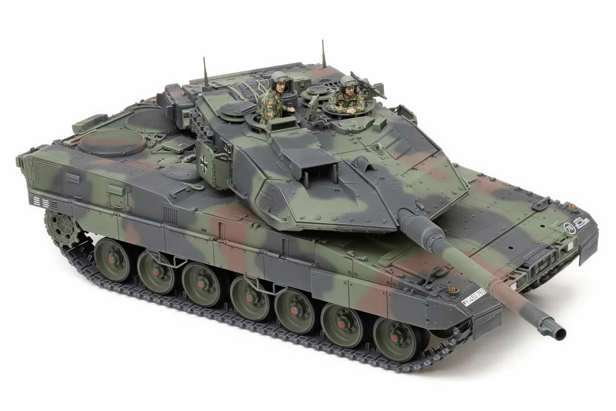 TAMIYA 35387 1:35 KPz Leopard 2 A7 V – Kit di costruzione in plastica, hobby, artigianato, incollaggio, modello, assemblaggio