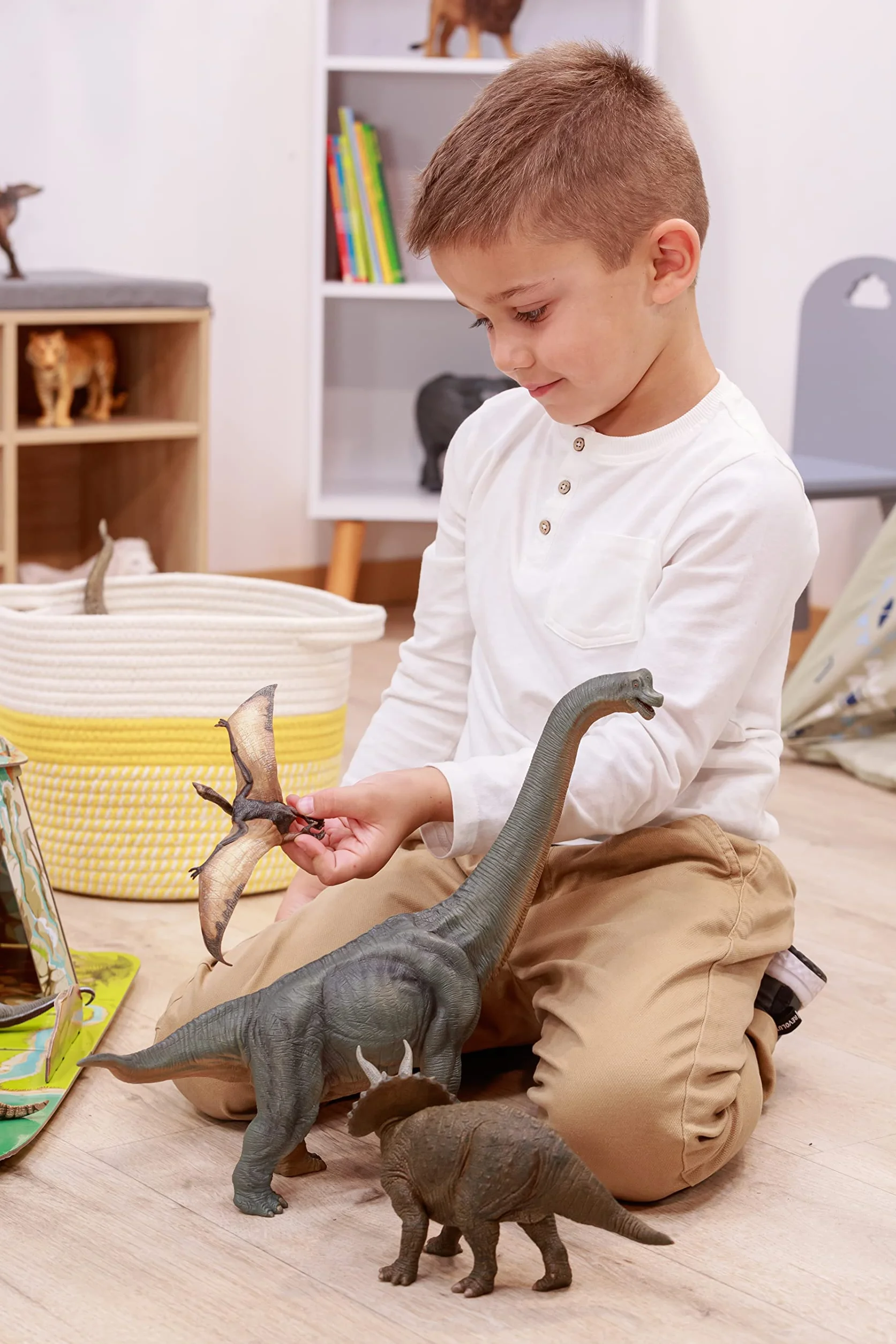 Papo - Statuina Brachiosauro Realistica - Collezione Dinosauri - Dipinta a mano - Dimensioni 36 x 9 x 31 cm - Giocattolo per bambini - Sviluppa l’immaginazione - Idea regalo Gioco Educativo