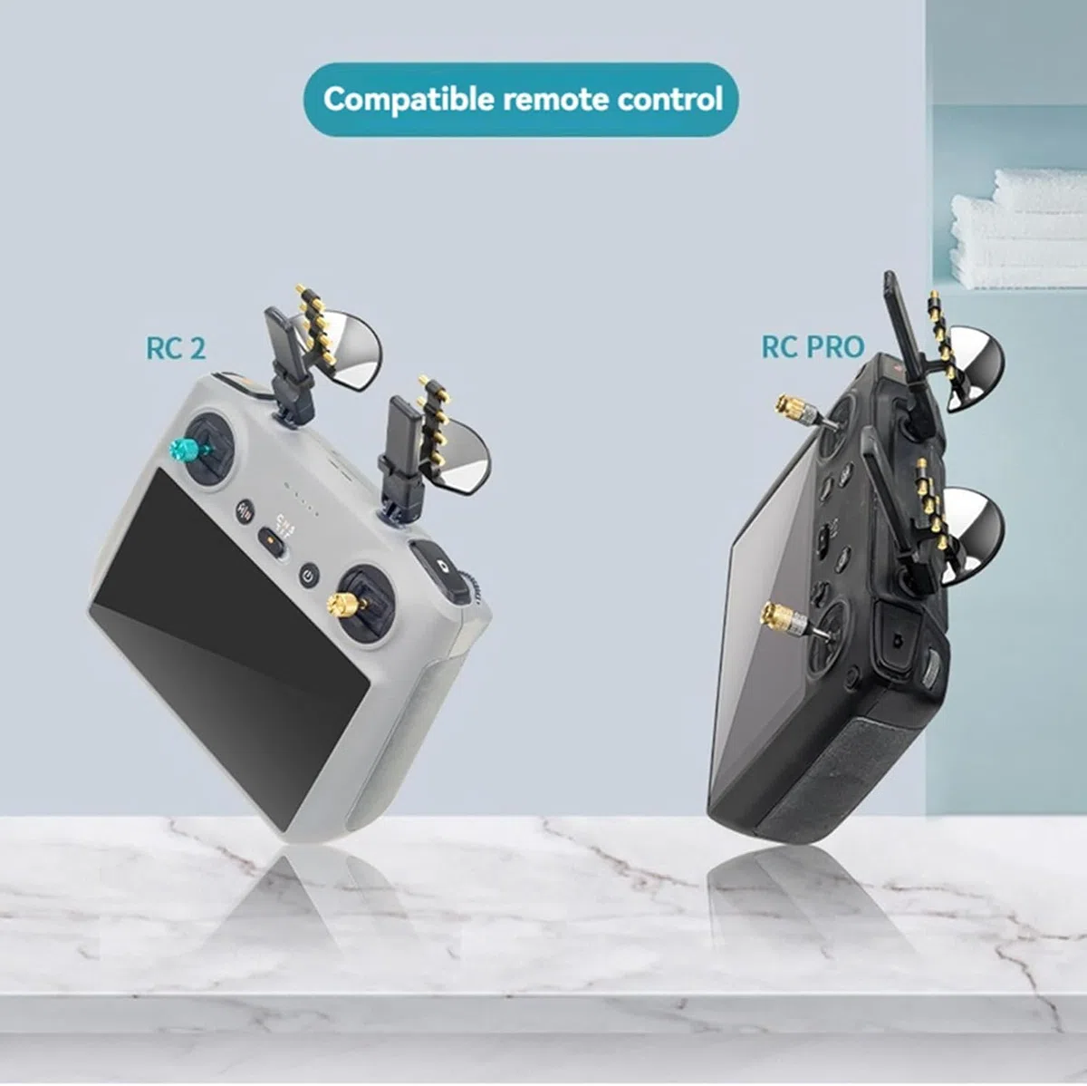 BTG Amplificatore di segnale per antenna per DJI Mini 5 Pro/4 Pro/3 Pro/4K/2 SE | Neo 2/Neo | Air 3S | Air 2S | Mavic 3/4 Drone RC 1/2 | RC Pro 1/2 Accessori per conrtoller remoto