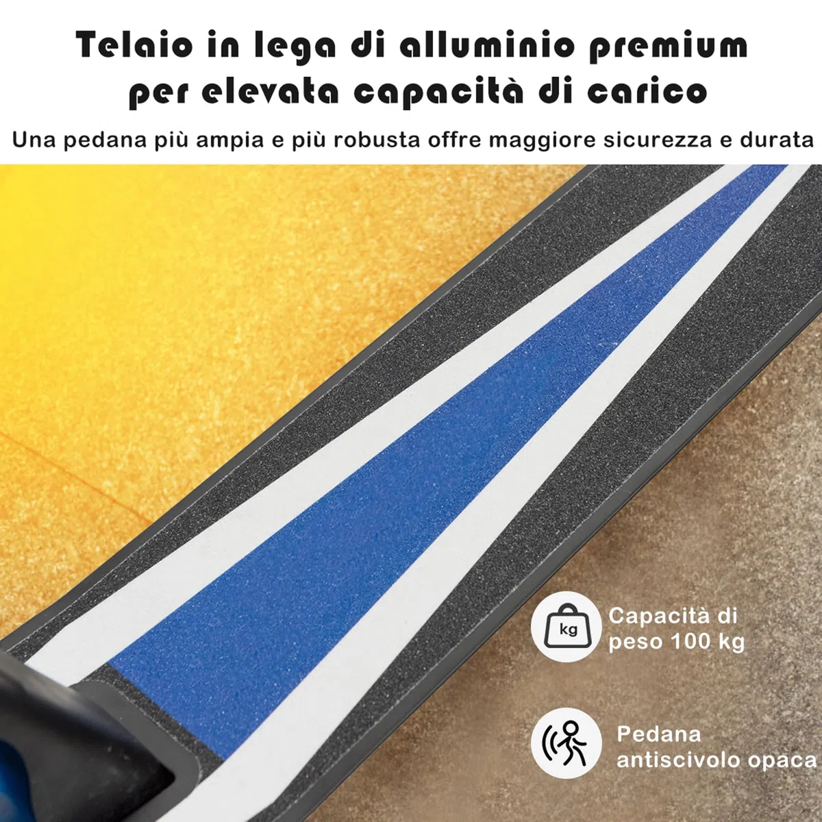COSTWAY Monopattino Pieghevole con Altezza Regolabile, 2 Ruote Luminose con Freno, Manubrio Regolabile, Pedana Antiscivolo, Tracolla e Cavalletto, Scooter Portata 100kg, 10+ Anni