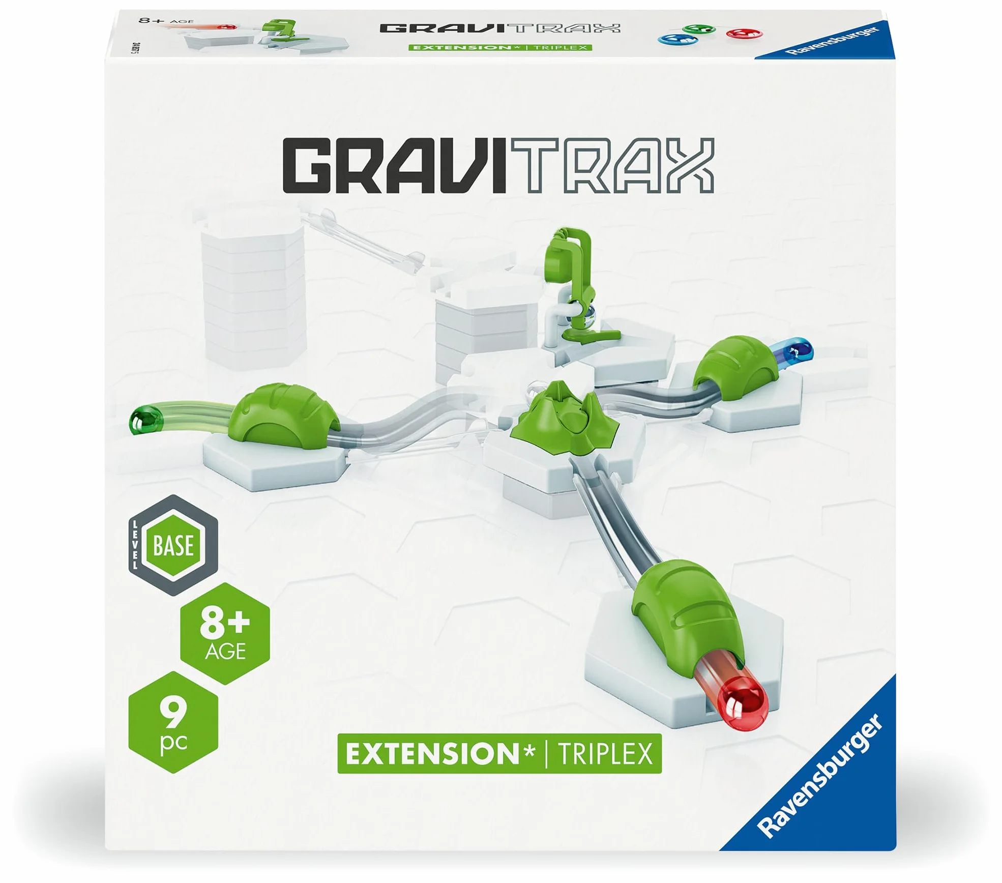 Ravensburger - Gravitrax Espansione Prolunga Triplex | Pista Biglie Con 9 Pezzi | Rompicapo Bambini Con Le Biglie | Giochi Bambino 8 Anni Maschio | Giochi Per Bambini Compatibili Con Tutti I Gravitrax