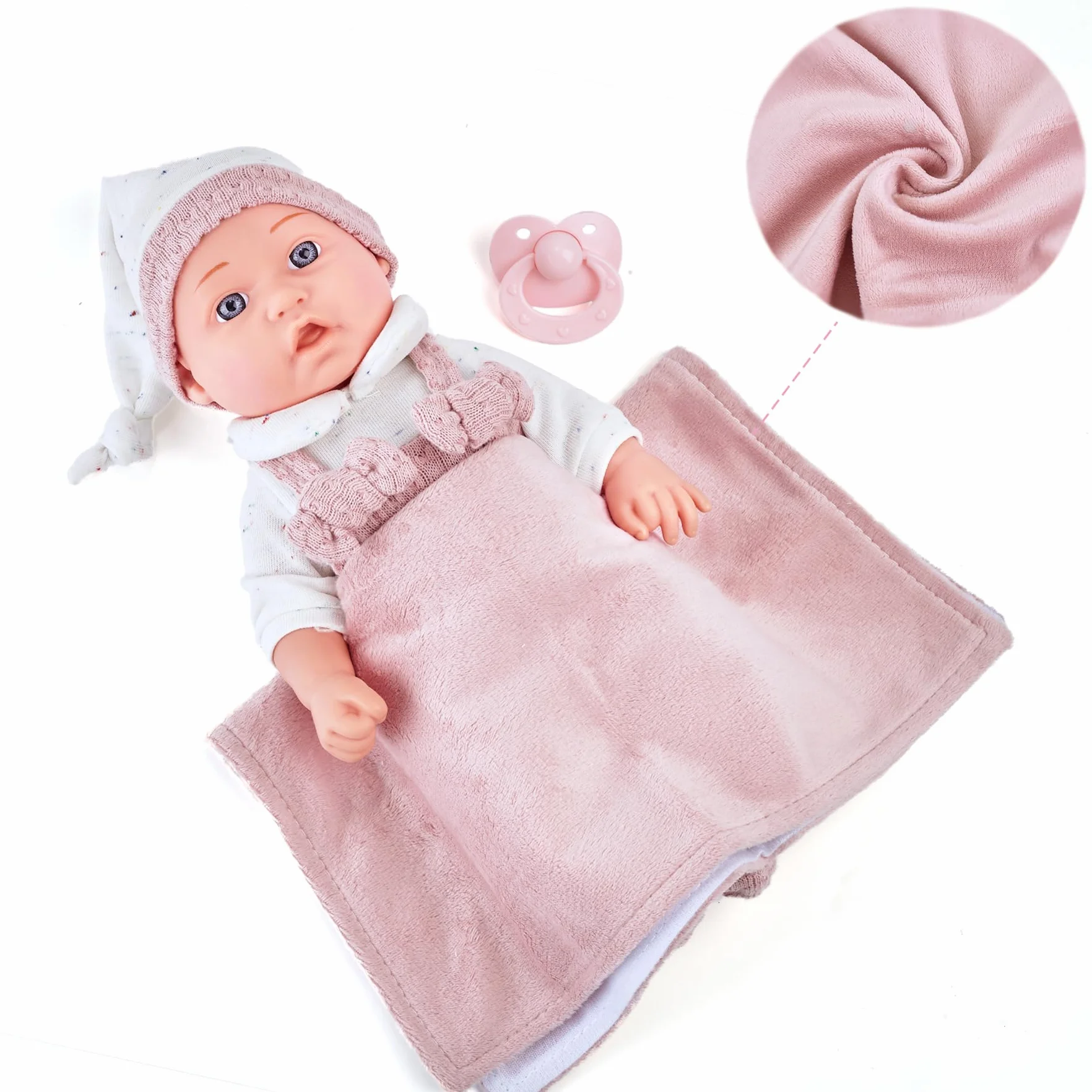 Set di Bambole per Ragazze da 30cm: Include Biberon, Ciuccio, Abiti, Coperta Morbida e Accessori Completi per il Gioco di Finzione, Ideale per Bambini dai 3 Anni In Su.