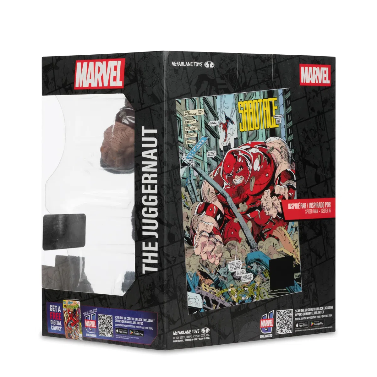 McFarlane Marvel The Juggernaut 1:10th Scale Collectible with Scene (Spider-MAN #16) Original Artwork Sweepstakes Gold Label Toys