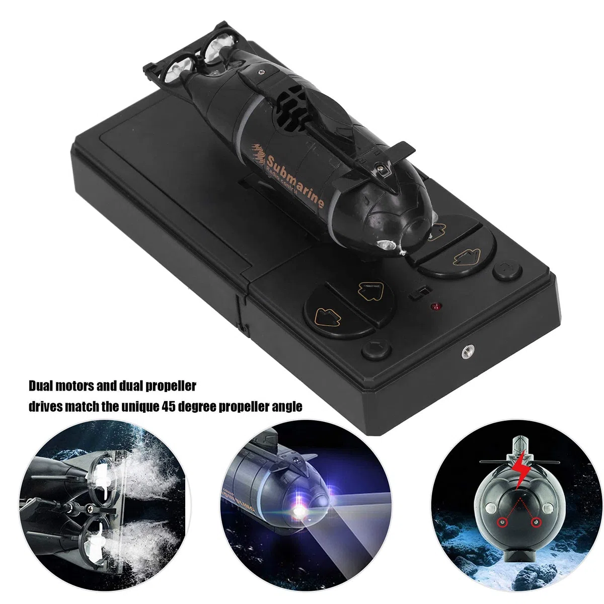 Mini Sottomarino Elettrico, 6 Canali RC Impermeabile, Giocattolo per Bambini, 2.4G Wireless, Mini Barca da Immersione Elettrica per divertimento familiare e regali per occasioni speciali e feste