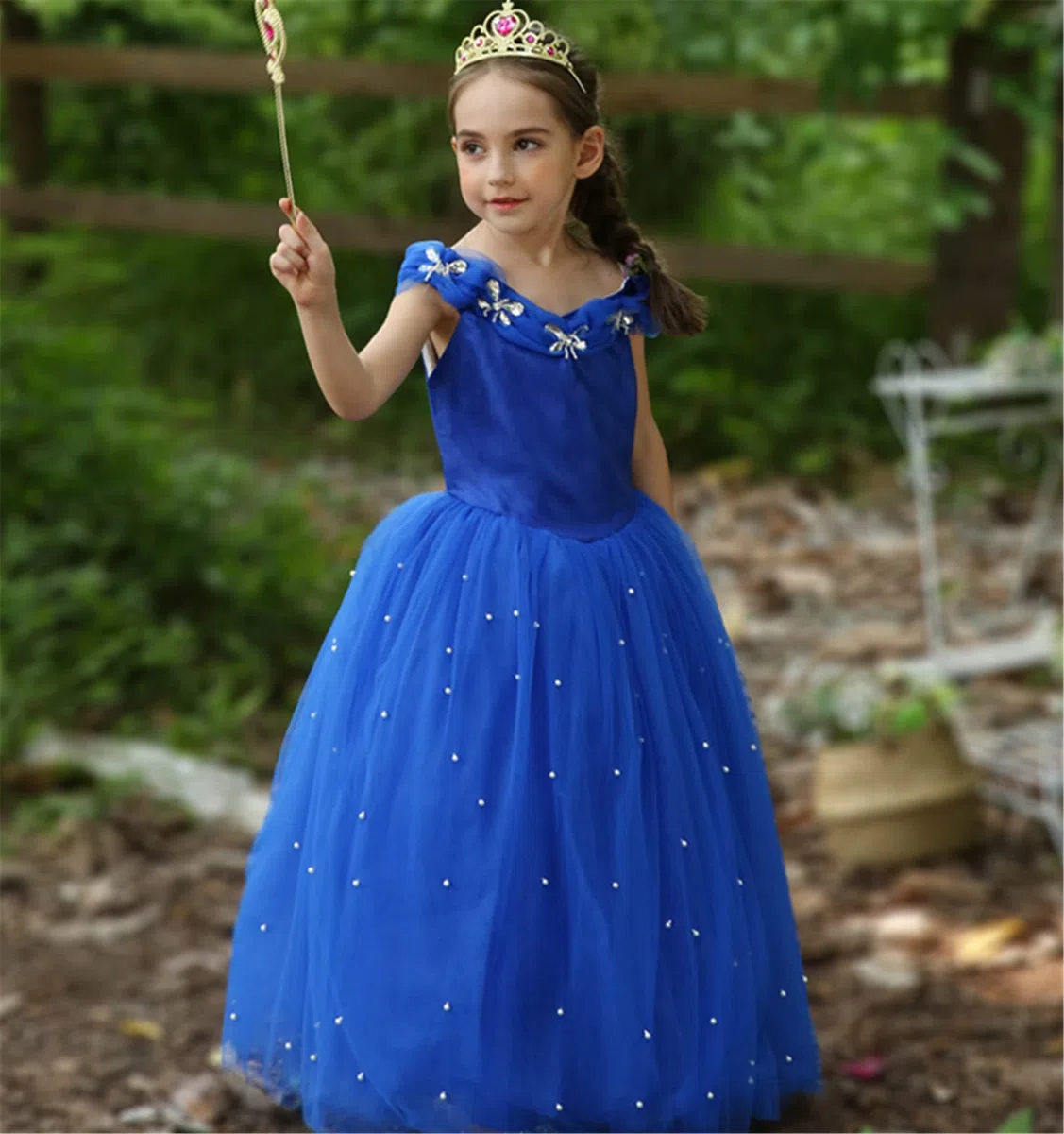 Ragazza Principessa Costume Manicotto a Sbuffo Festa Vestito Costume da per Bambina Halloween Cosplay Carnevale Festa Compleanno Abiti