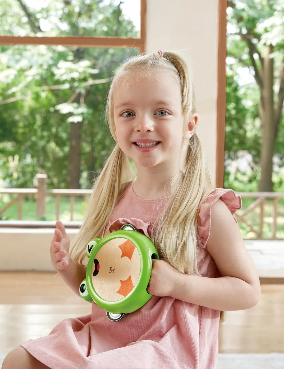 Hape La Mia Prima Band - Set di Strumenti Musicali in Legno per Bambini - Percussioni Ispirate alla Natura