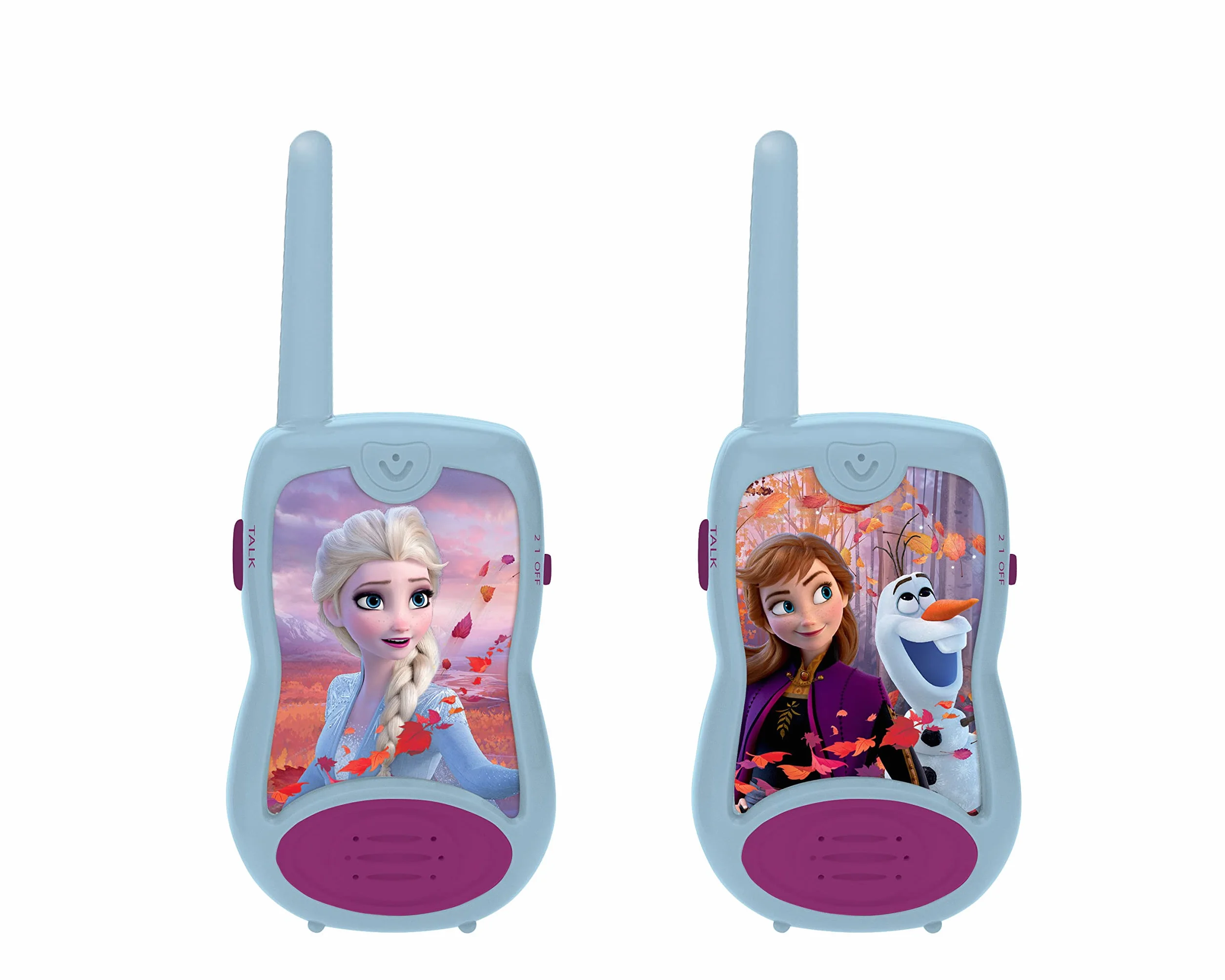 Lexibook, Frozen, Talkie-Walkies 200m, Gioco di Comunicazione per Bambini, Clip Cintura, 2 canali di Comunicazione, a Pile, Blu, TW12FZ