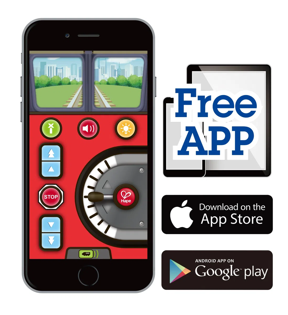 Hape Treno con controllo remoto - Trenino giocattolo con APP gratuita per smart-control e ricarica USB adatto a bambini dai 3 anni