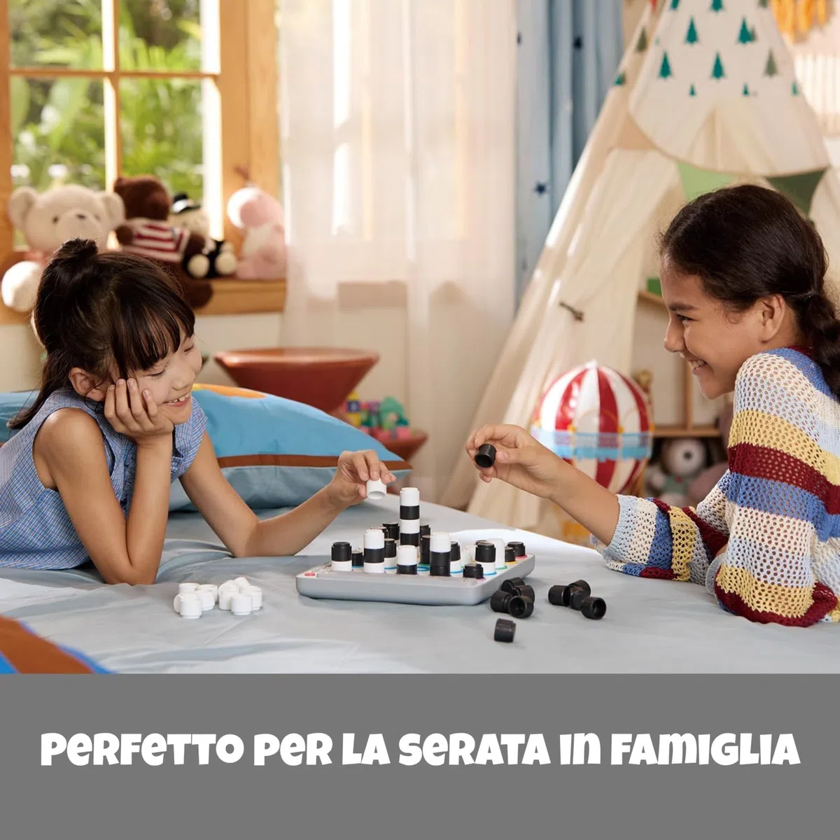 GiiKER Smart Four, gioco 3D AI Four in a Row, giochi da tavolo strategici con arbitro integrato per 1-2 giocatori, giochi da viaggio per bambini e famiglie, regali per le feste
