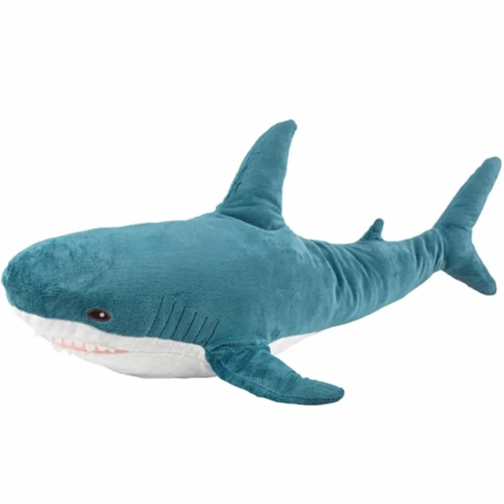 Cuscino giocattolo di squalo gigante in peluche da 78,7 cm, animale di peluche squalo gigante 3D, morbido cuscino a forma di squalo, giocattolo di peluche squalo cuscino decorativo per cuscino bambini