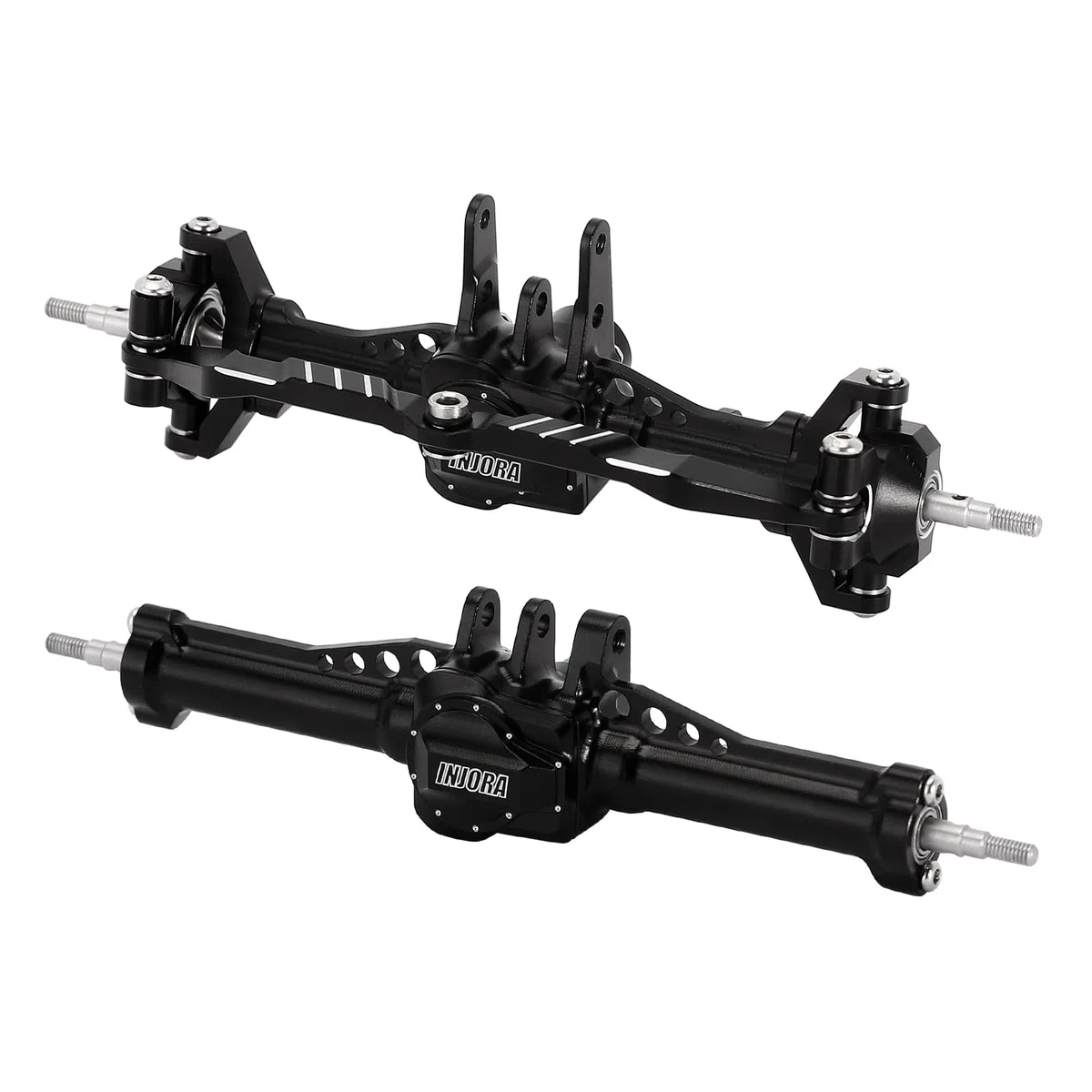 INJORA Posteriore Anteriore Anteriore +4mm Esteso Alluminio CNC ASSE per TRX4M Upgrade 1/18 RC Crawler