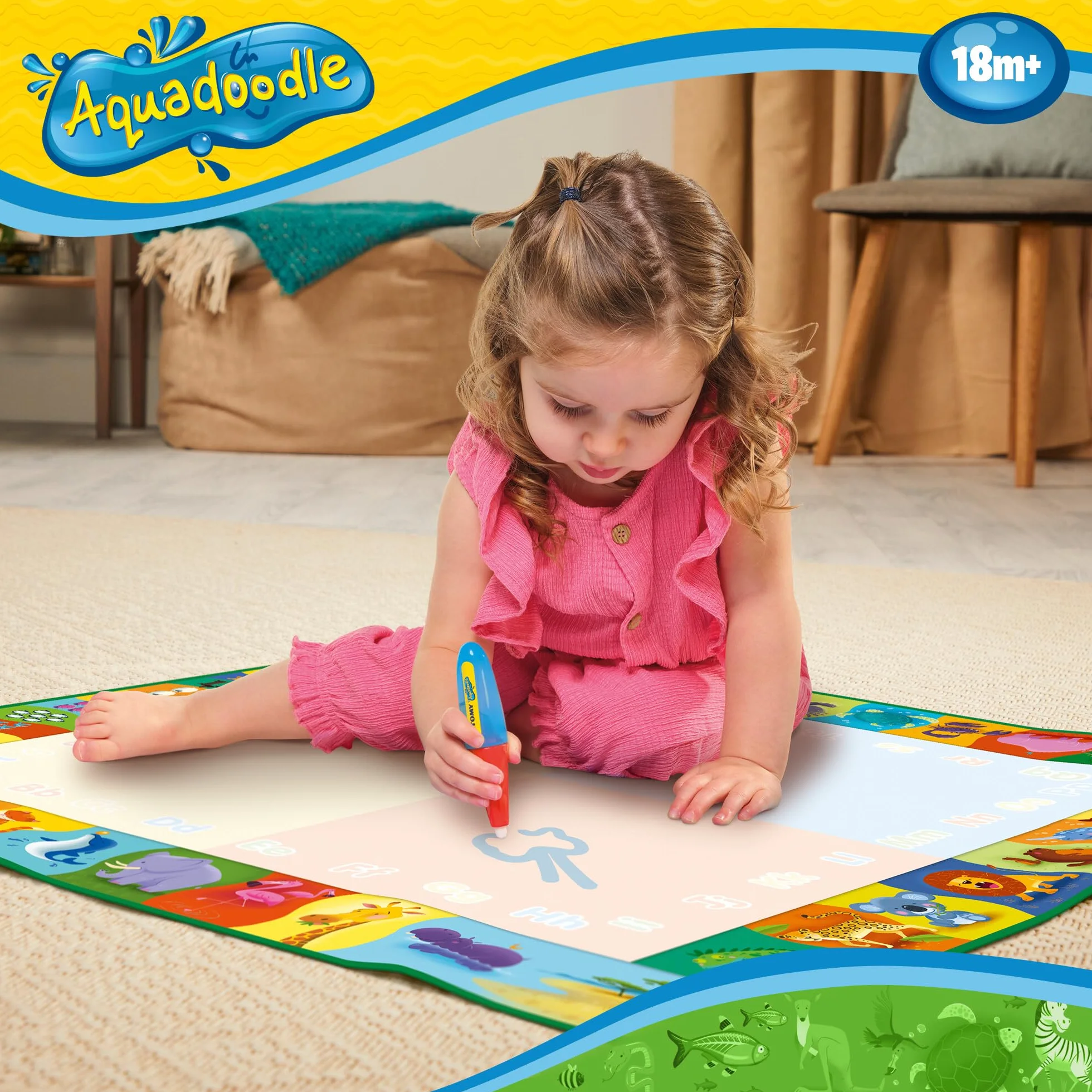Aquadoodle Classic Large Water Doodle Mat, Official Tomy No Mess Colouring And Drawing Game, Suitable for Toddlers And Children from 18 Months+
